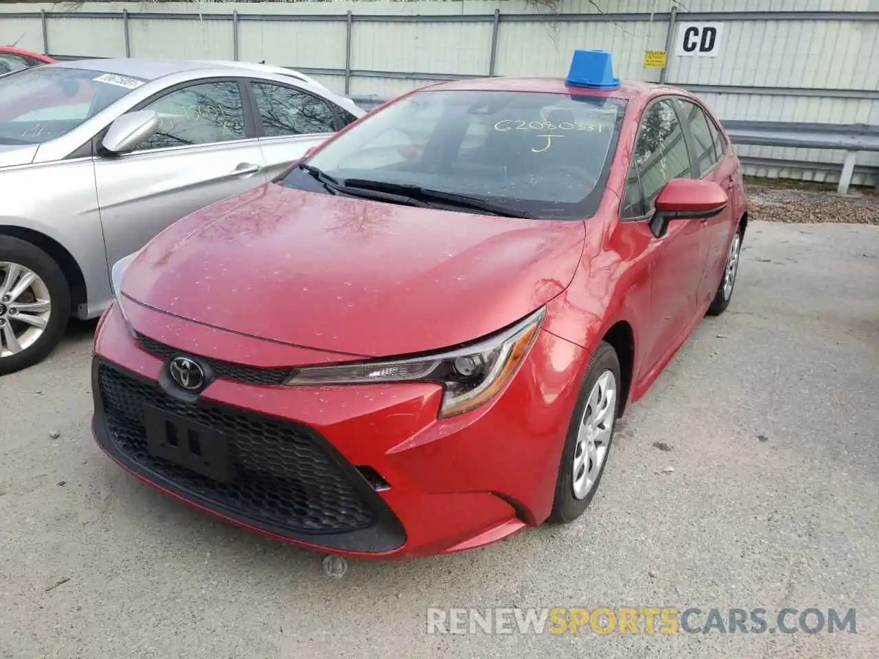 2 Photograph of a damaged car JTDEPRAE5LJ018525 TOYOTA COROLLA 2020