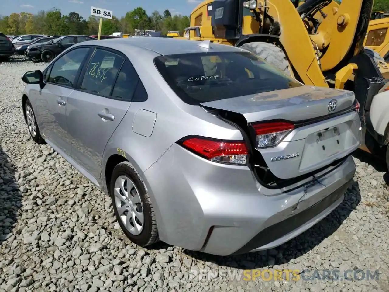 3 Photograph of a damaged car JTDEPRAE5LJ018959 TOYOTA COROLLA 2020