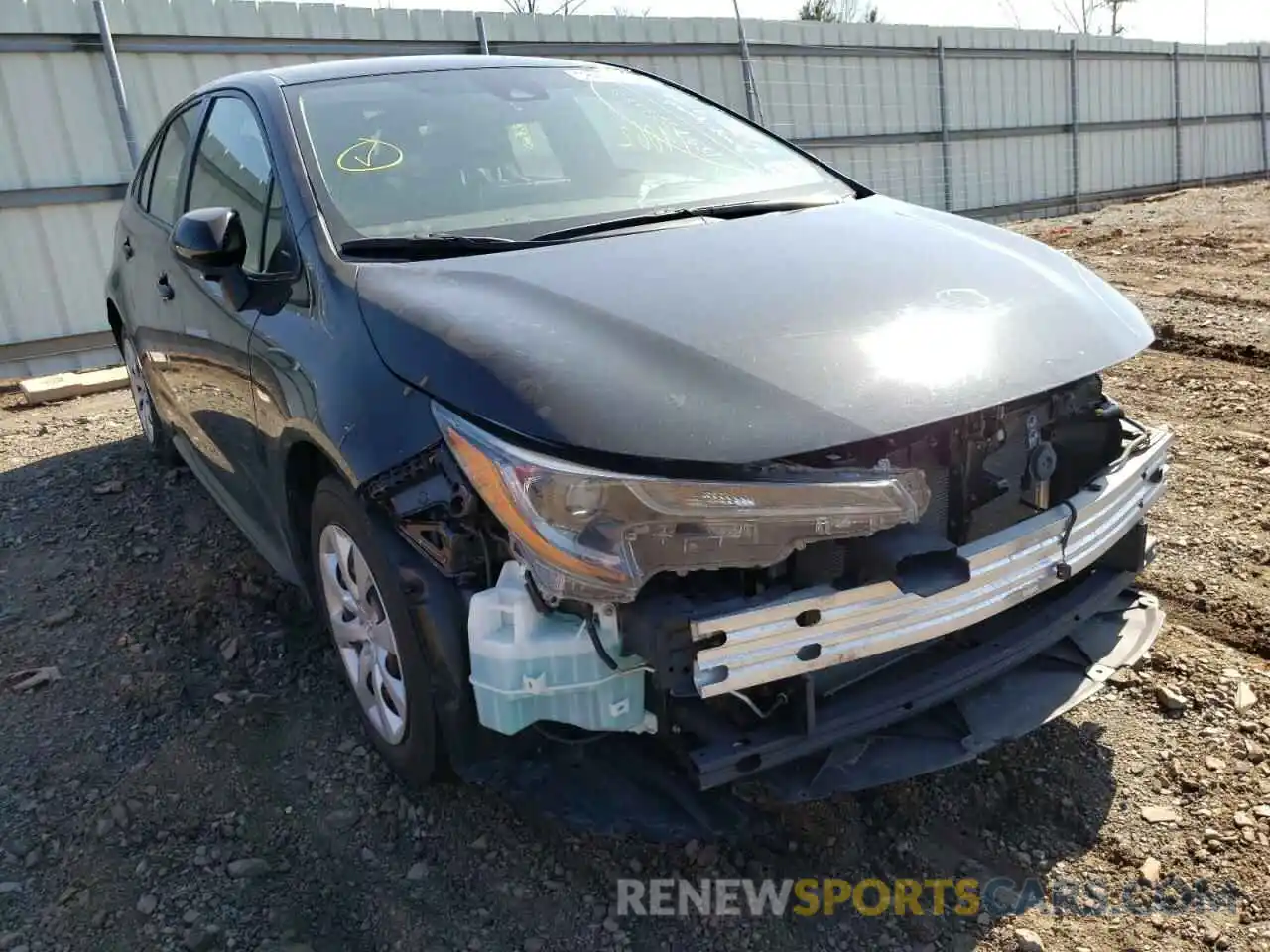 1 Photograph of a damaged car JTDEPRAE5LJ019593 TOYOTA COROLLA 2020