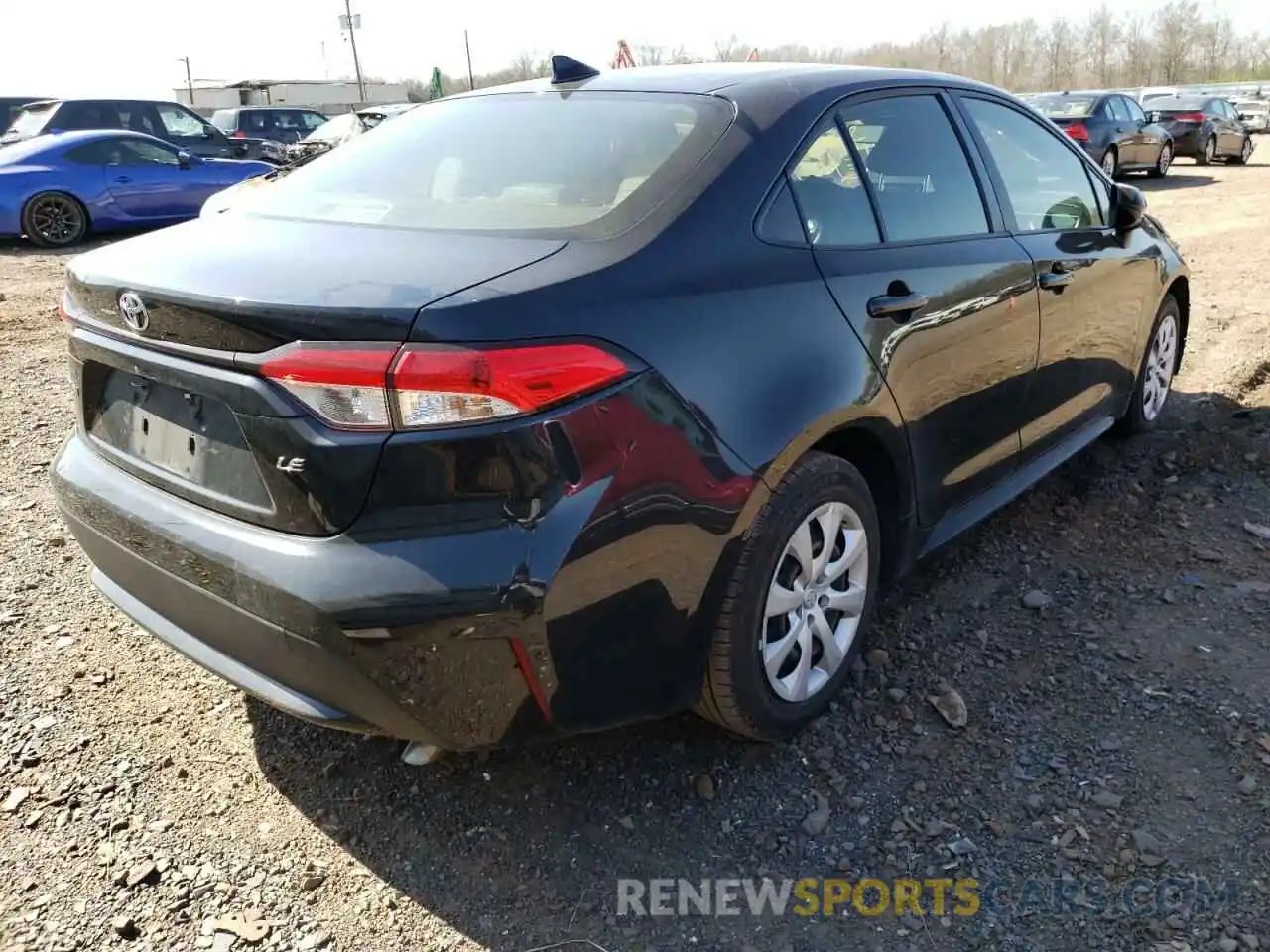 4 Photograph of a damaged car JTDEPRAE5LJ019593 TOYOTA COROLLA 2020