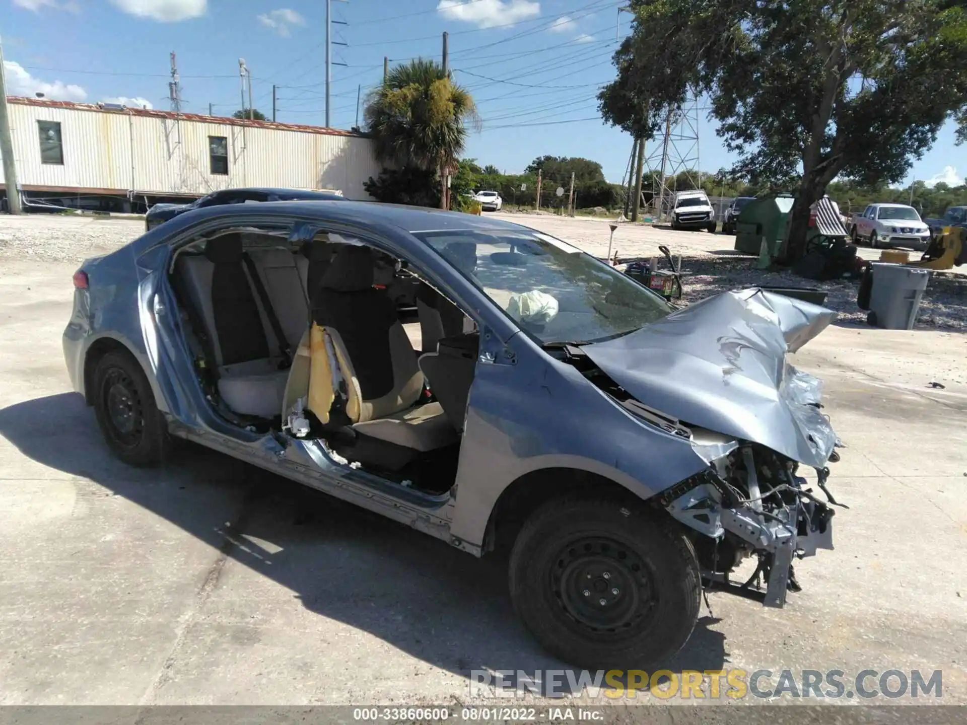 1 Photograph of a damaged car JTDEPRAE5LJ021358 TOYOTA COROLLA 2020