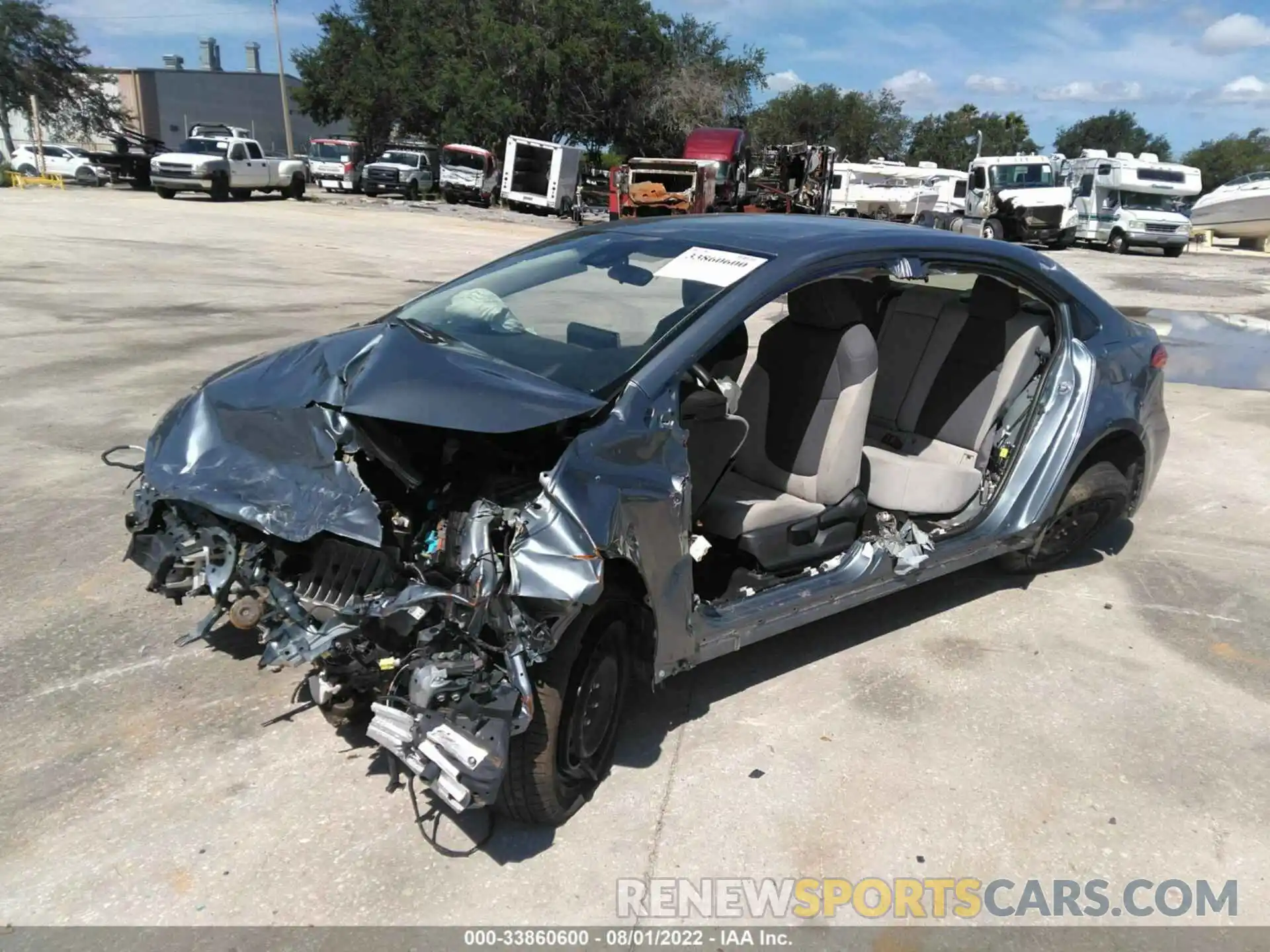 2 Photograph of a damaged car JTDEPRAE5LJ021358 TOYOTA COROLLA 2020