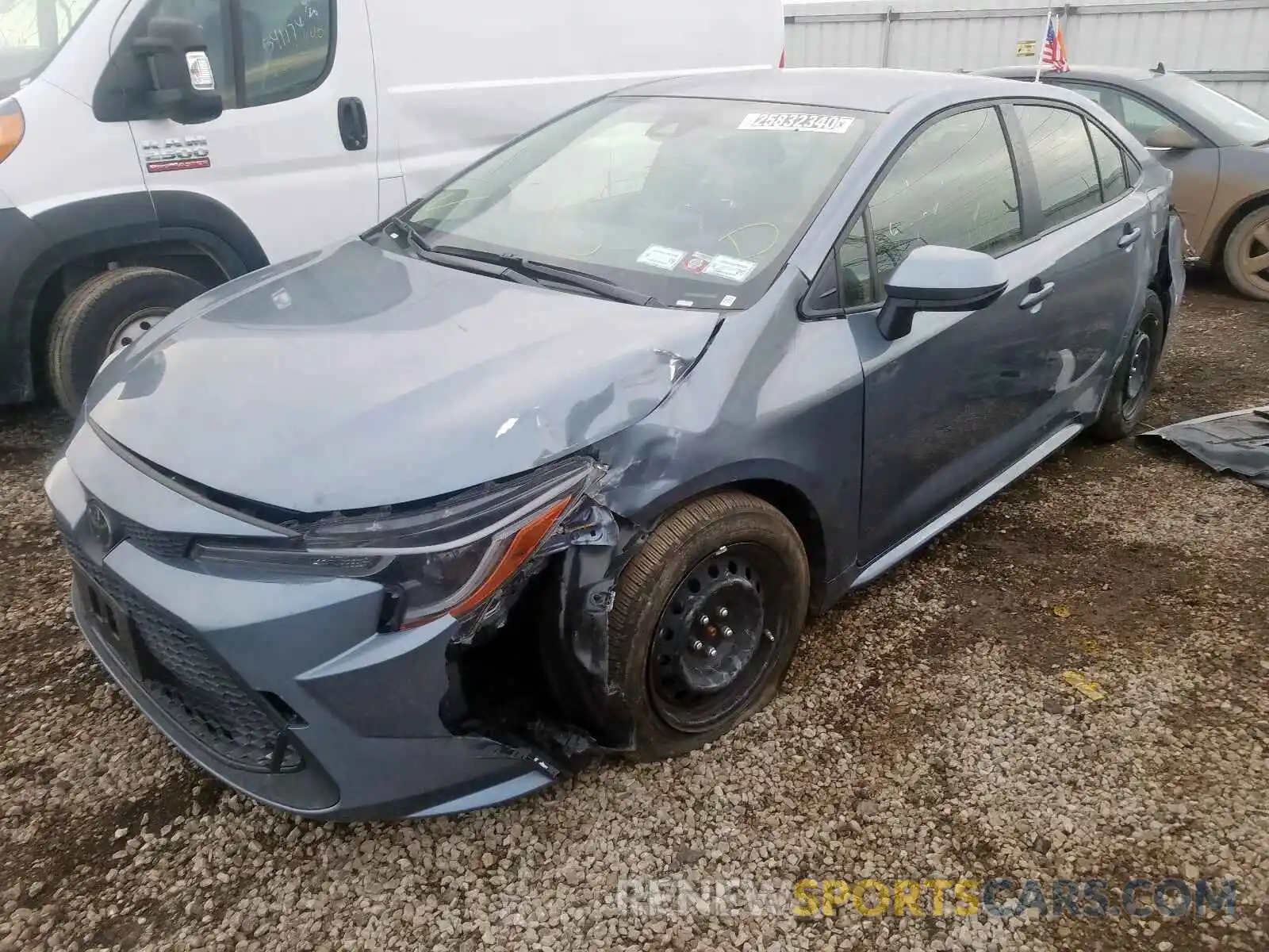 2 Photograph of a damaged car JTDEPRAE5LJ021375 TOYOTA COROLLA 2020