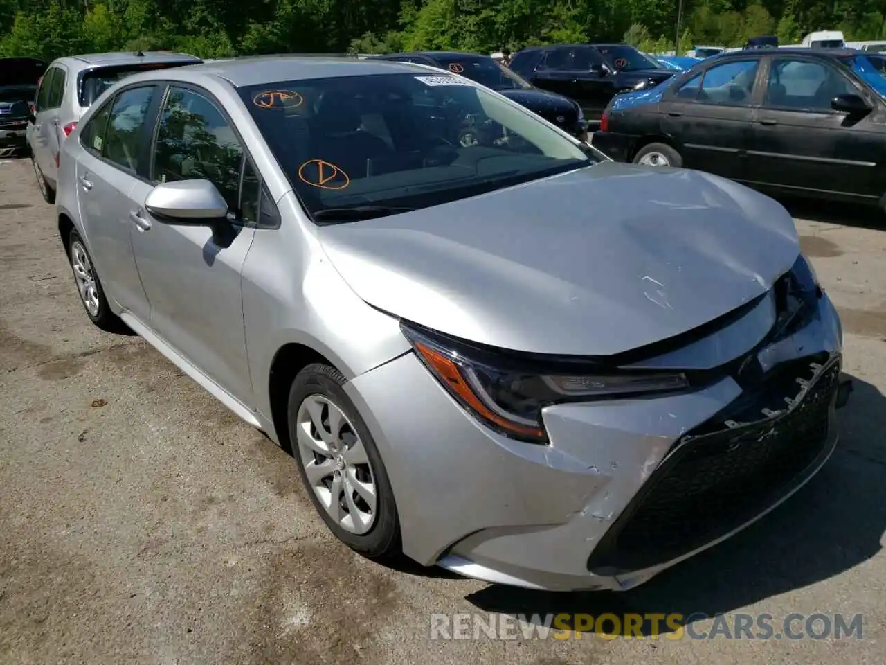 1 Photograph of a damaged car JTDEPRAE5LJ021537 TOYOTA COROLLA 2020