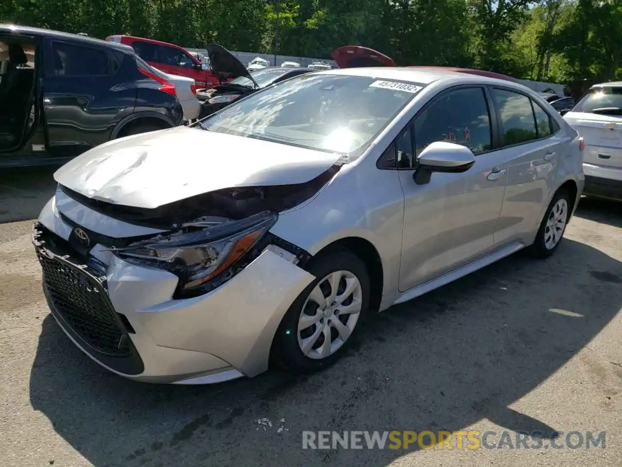 2 Photograph of a damaged car JTDEPRAE5LJ021537 TOYOTA COROLLA 2020