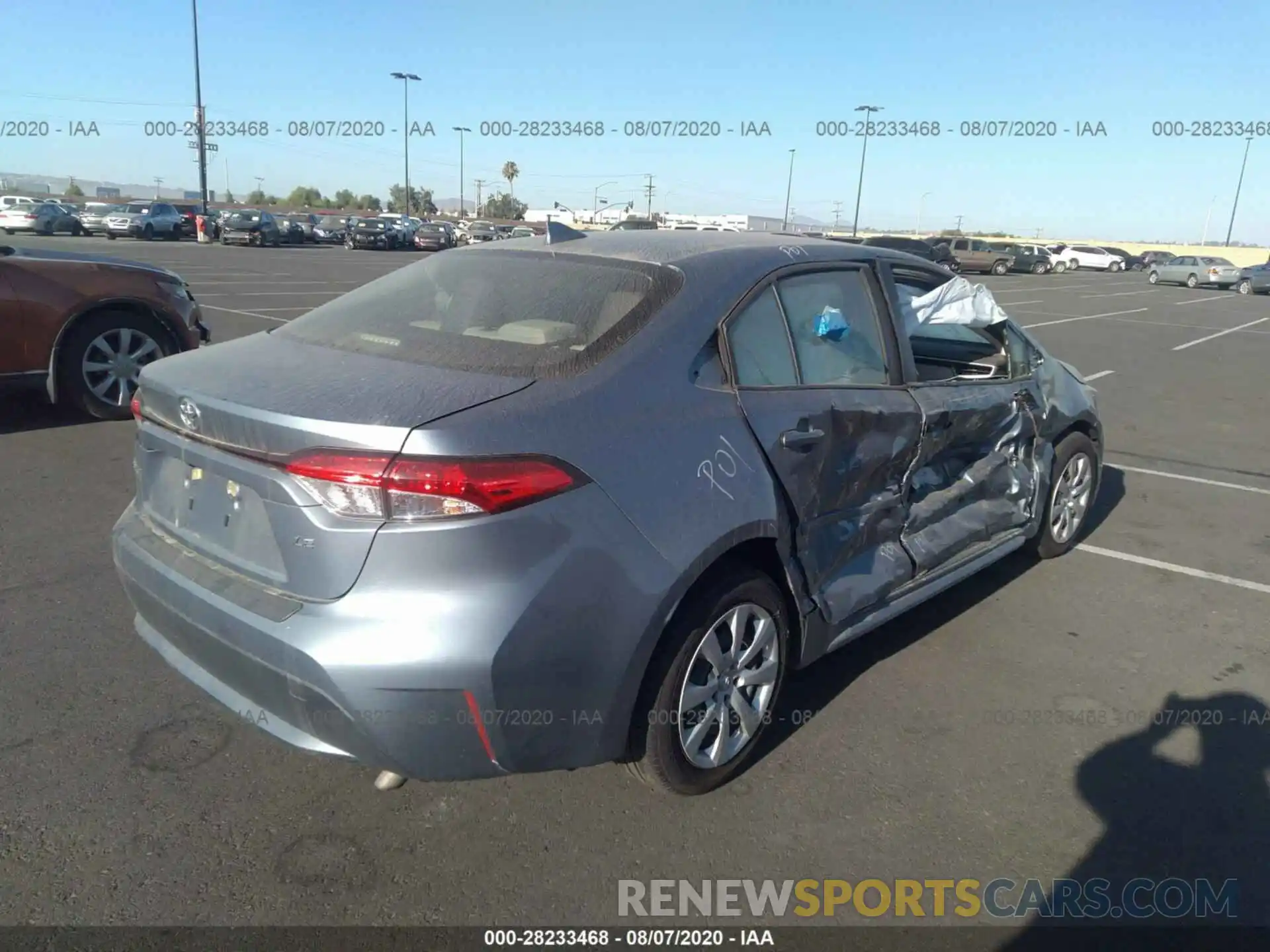 4 Photograph of a damaged car JTDEPRAE5LJ021604 TOYOTA COROLLA 2020