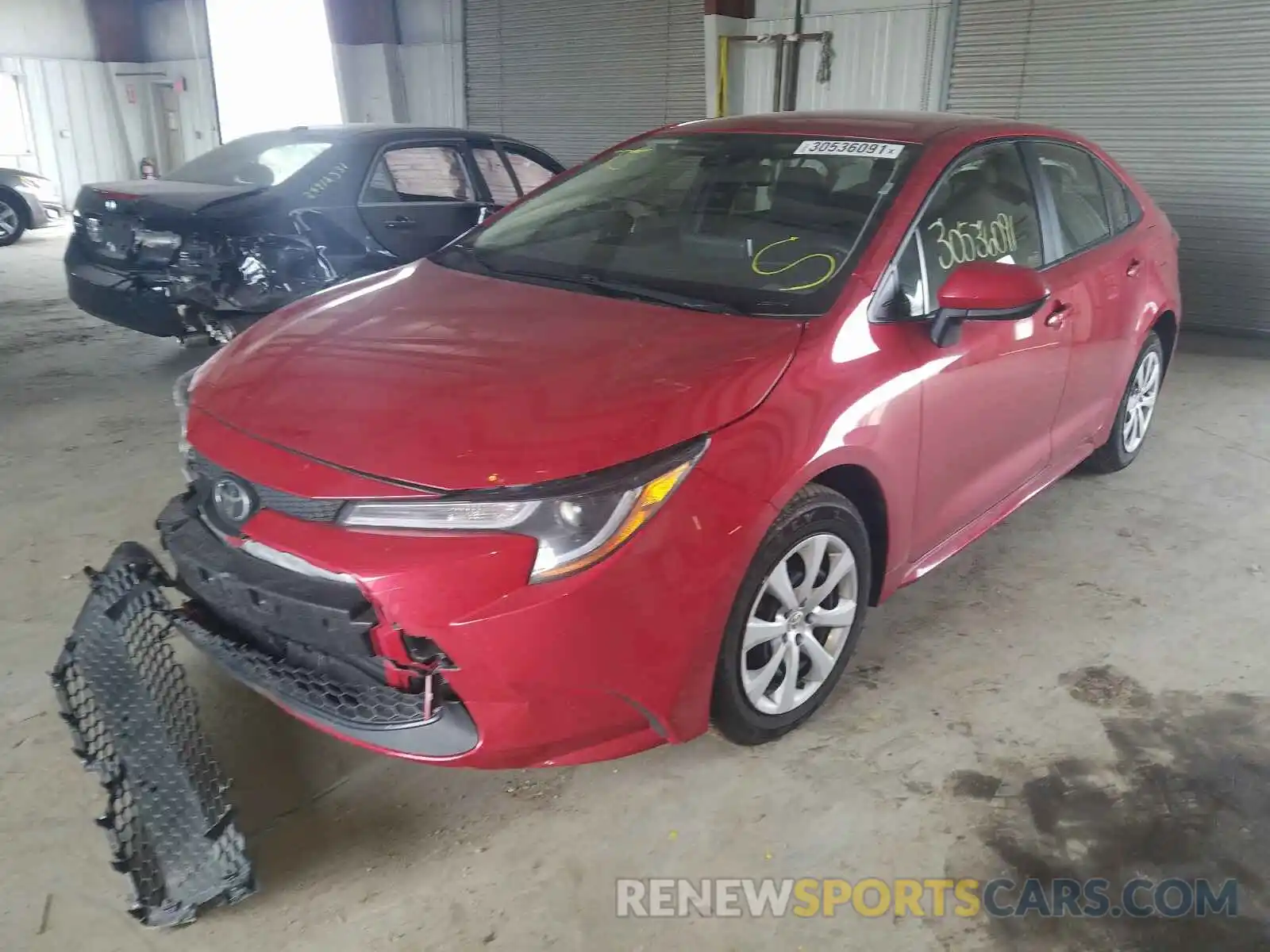 2 Photograph of a damaged car JTDEPRAE5LJ021683 TOYOTA COROLLA 2020