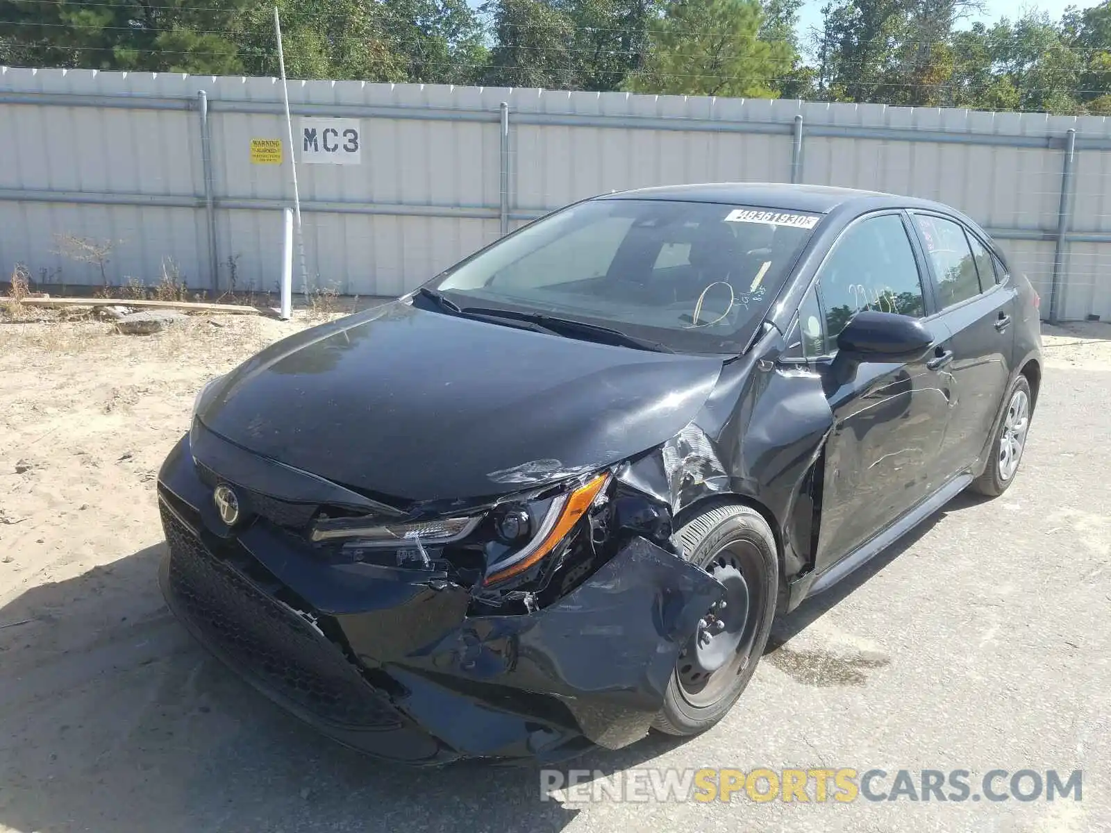 2 Photograph of a damaged car JTDEPRAE5LJ021716 TOYOTA COROLLA 2020