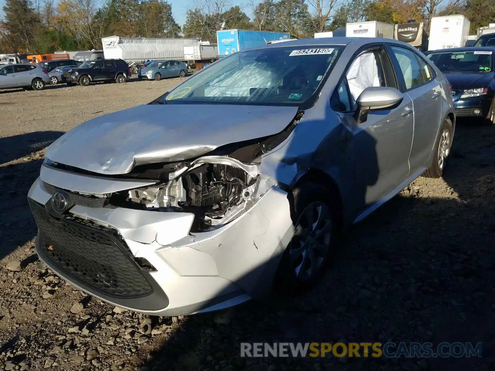 2 Photograph of a damaged car JTDEPRAE5LJ022302 TOYOTA COROLLA 2020