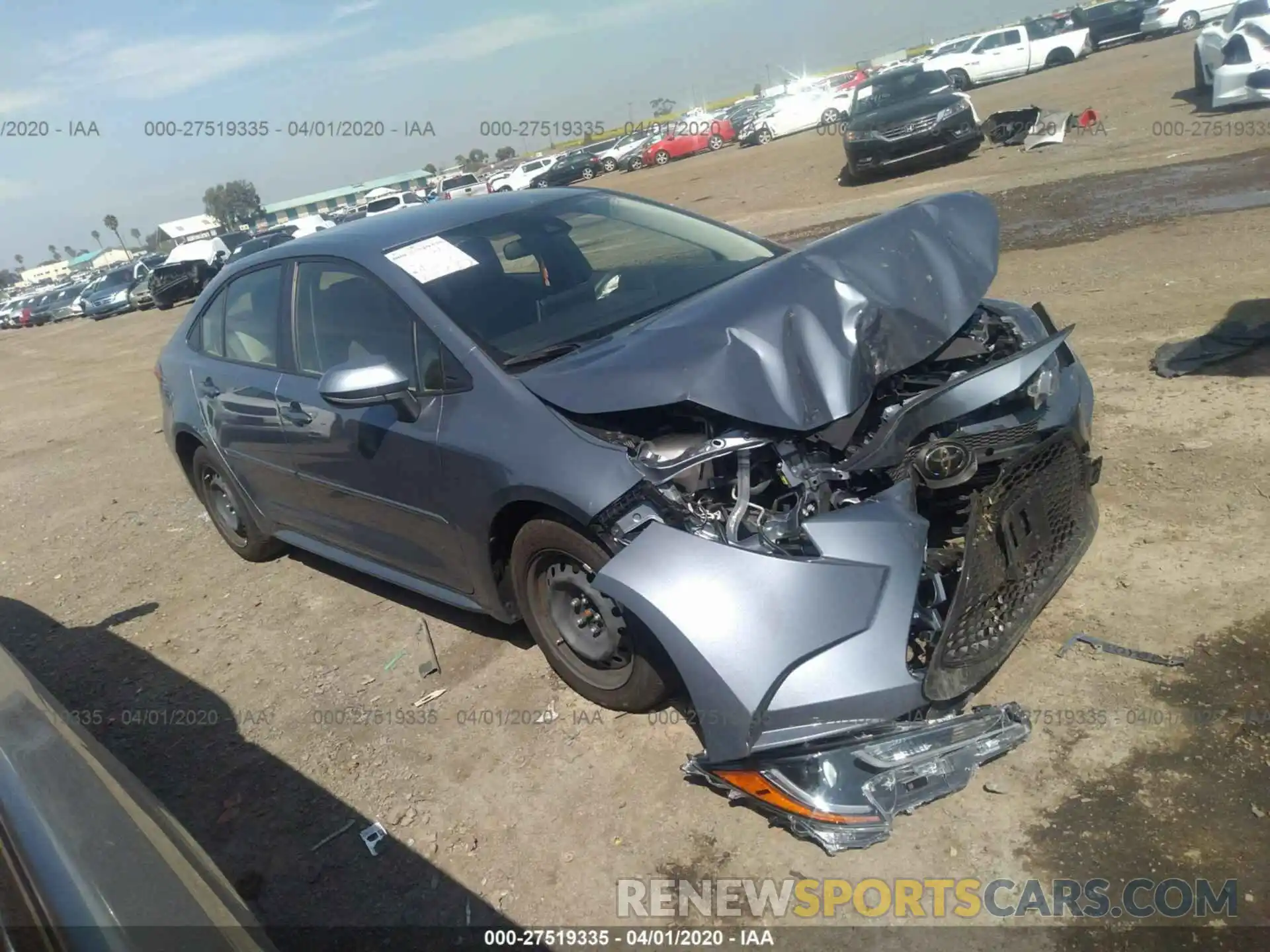 1 Photograph of a damaged car JTDEPRAE5LJ022493 TOYOTA COROLLA 2020