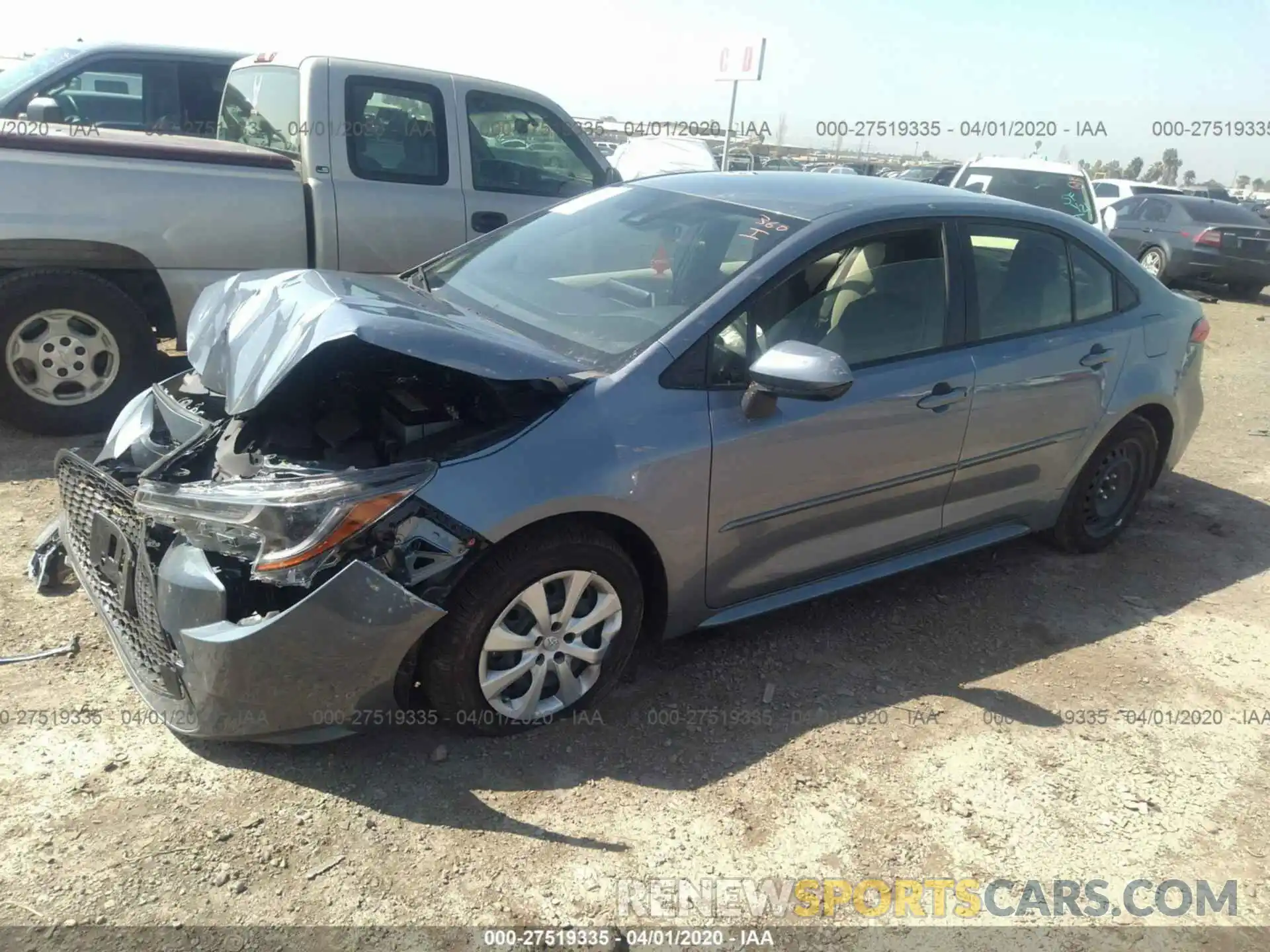 2 Photograph of a damaged car JTDEPRAE5LJ022493 TOYOTA COROLLA 2020