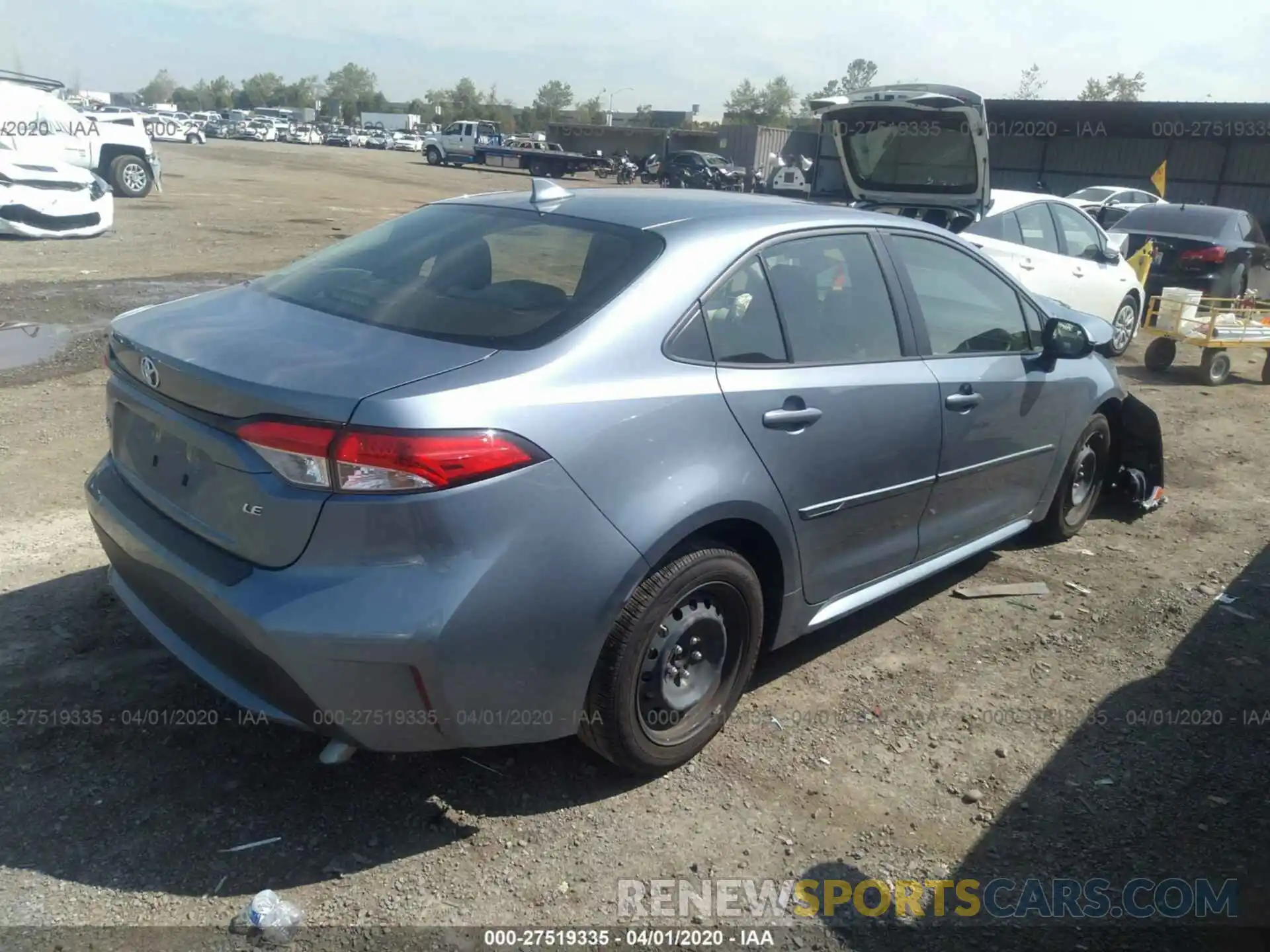 4 Photograph of a damaged car JTDEPRAE5LJ022493 TOYOTA COROLLA 2020