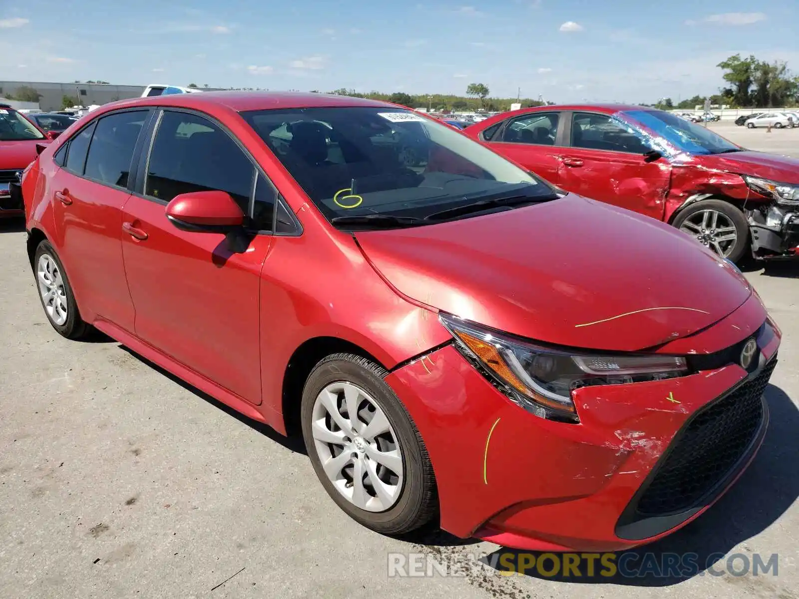 1 Photograph of a damaged car JTDEPRAE5LJ022994 TOYOTA COROLLA 2020