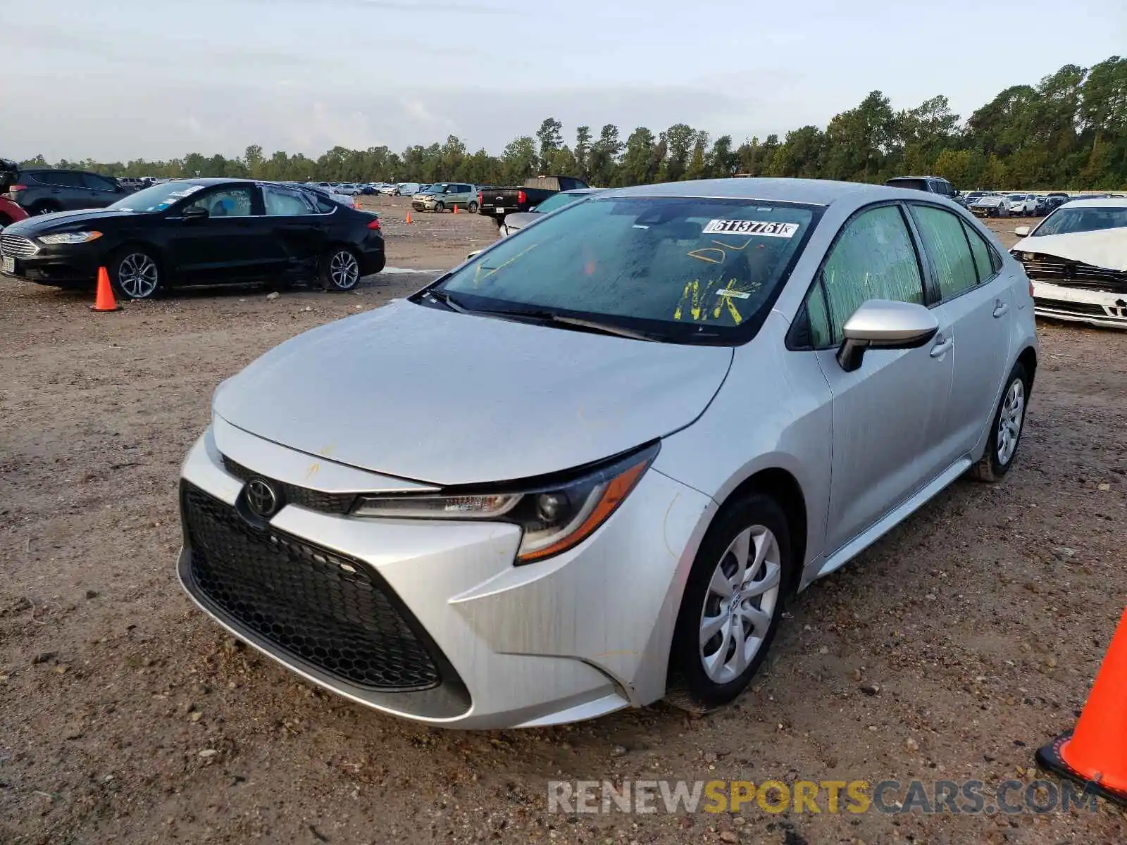 2 Photograph of a damaged car JTDEPRAE5LJ023322 TOYOTA COROLLA 2020