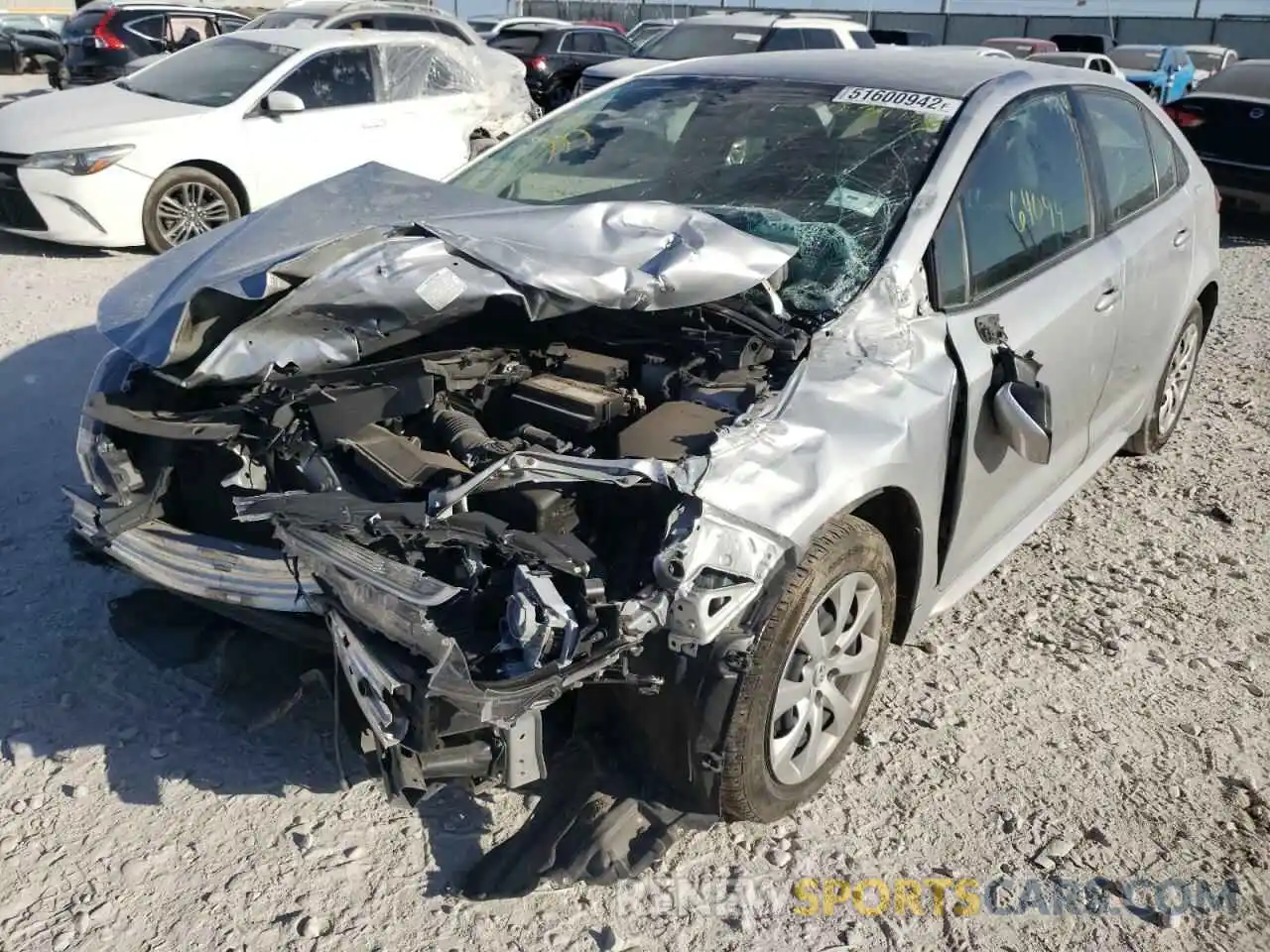 2 Photograph of a damaged car JTDEPRAE5LJ023773 TOYOTA COROLLA 2020