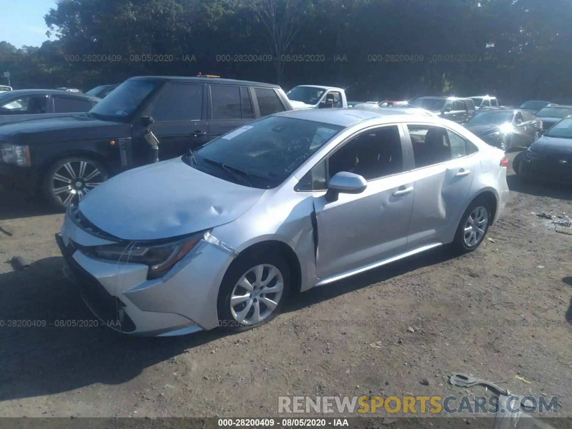 2 Photograph of a damaged car JTDEPRAE5LJ023806 TOYOTA COROLLA 2020