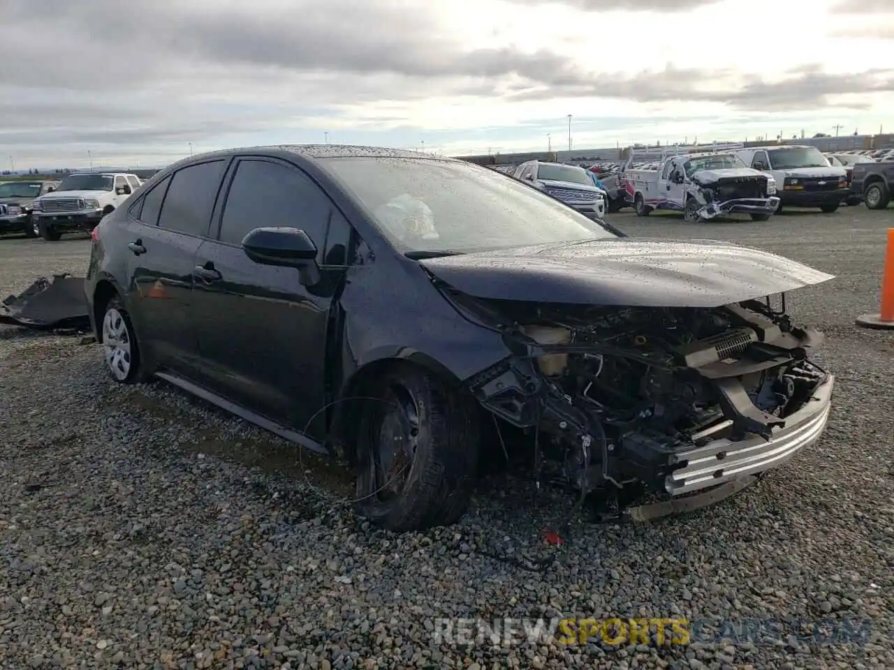 1 Photograph of a damaged car JTDEPRAE5LJ023871 TOYOTA COROLLA 2020