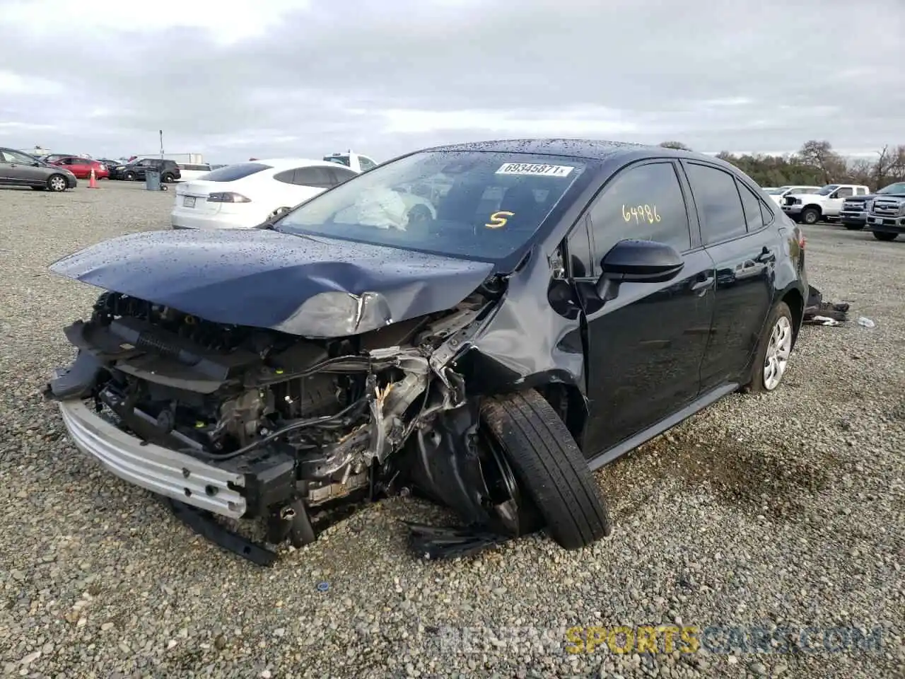 2 Photograph of a damaged car JTDEPRAE5LJ023871 TOYOTA COROLLA 2020