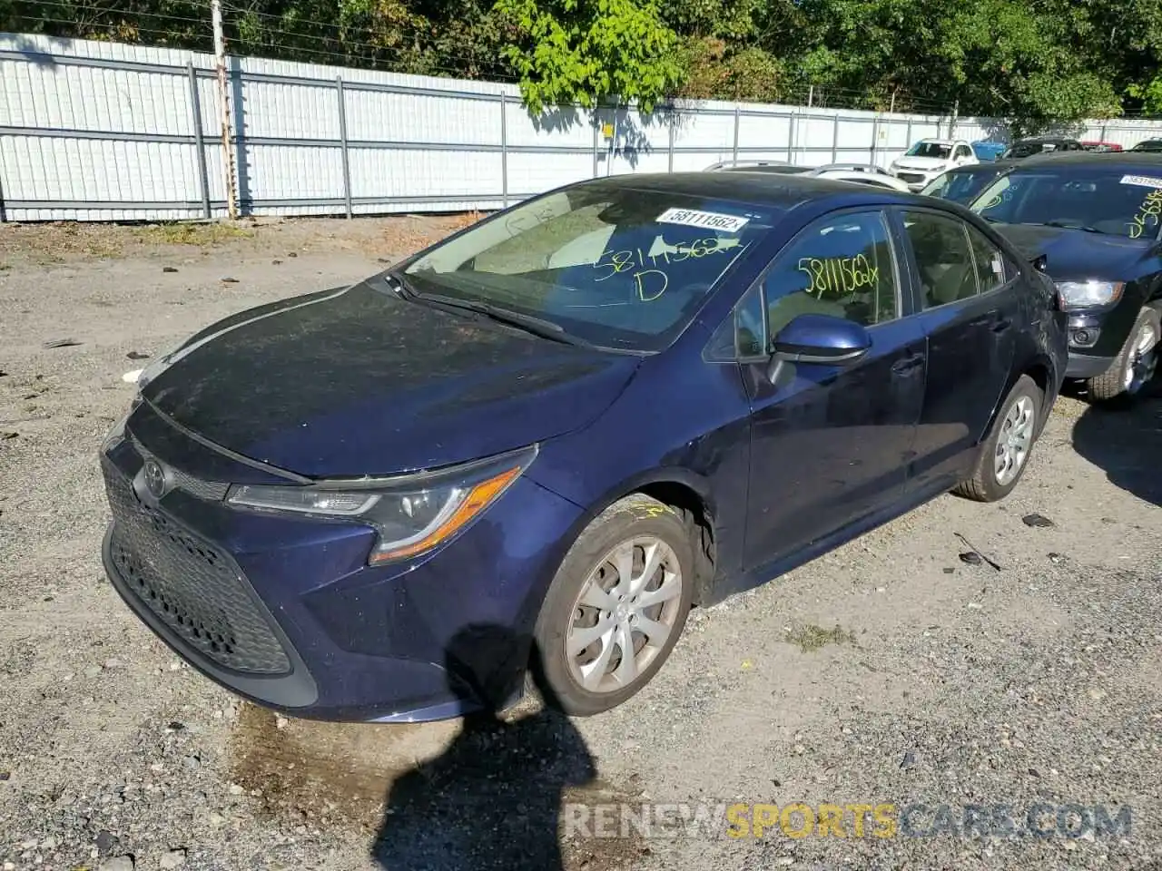 2 Photograph of a damaged car JTDEPRAE5LJ024504 TOYOTA COROLLA 2020