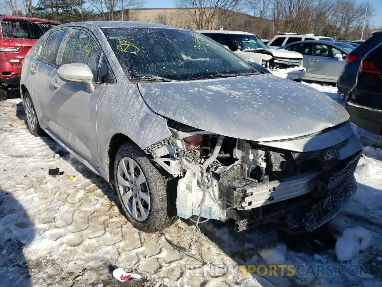 1 Photograph of a damaged car JTDEPRAE5LJ024745 TOYOTA COROLLA 2020