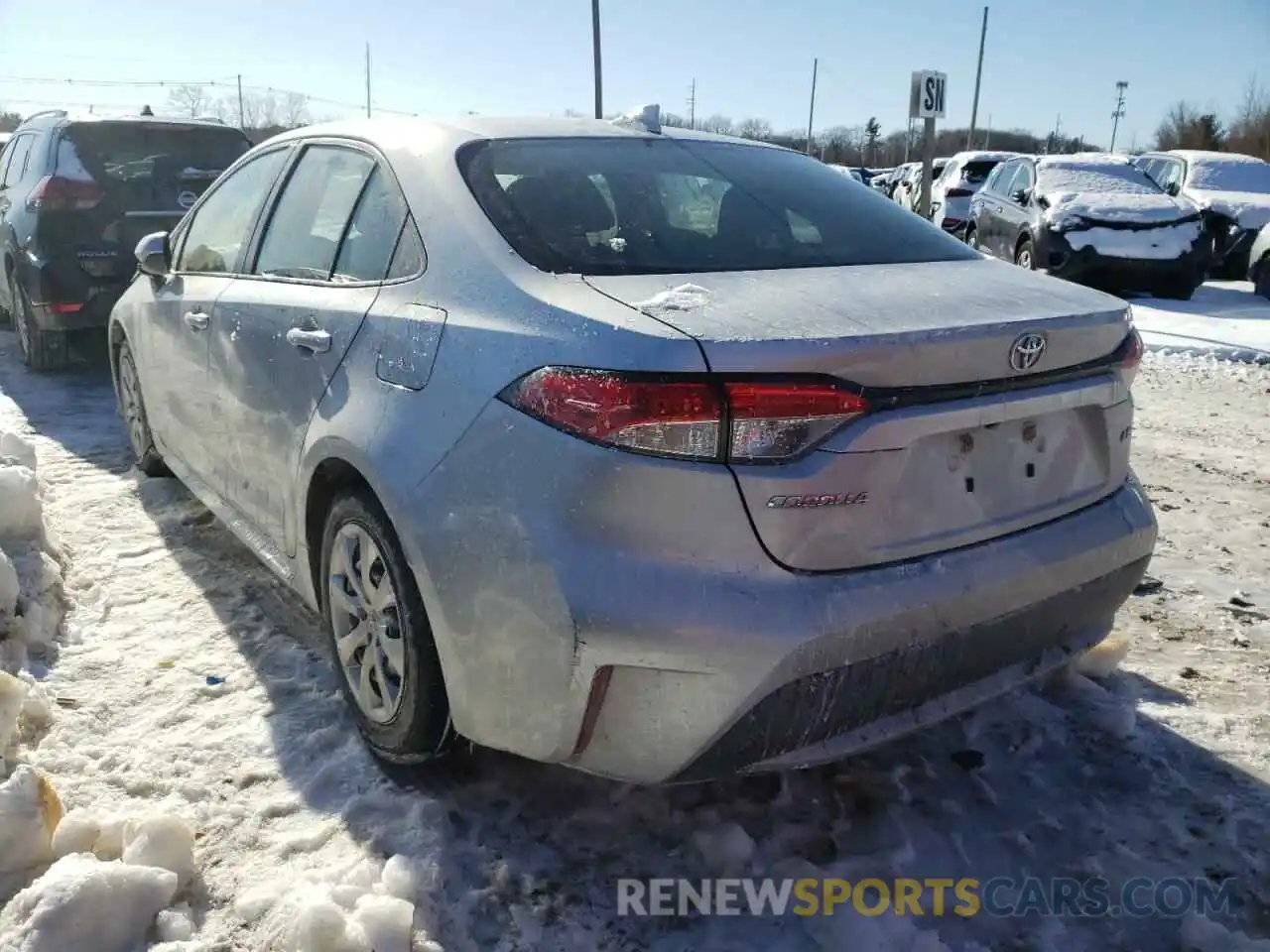 3 Photograph of a damaged car JTDEPRAE5LJ024745 TOYOTA COROLLA 2020