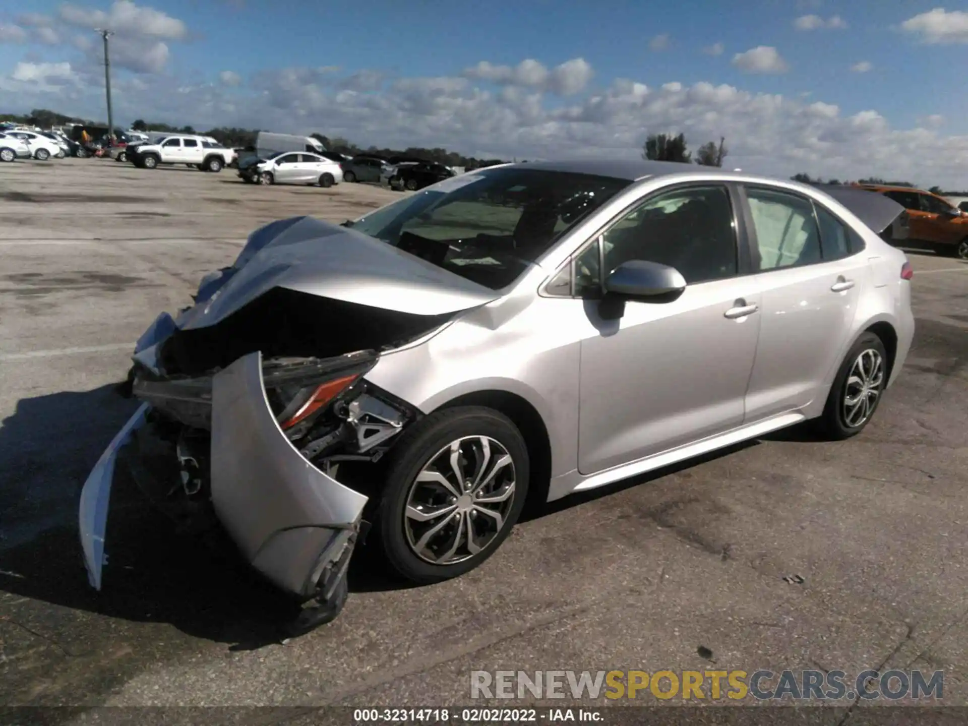 2 Photograph of a damaged car JTDEPRAE5LJ025457 TOYOTA COROLLA 2020