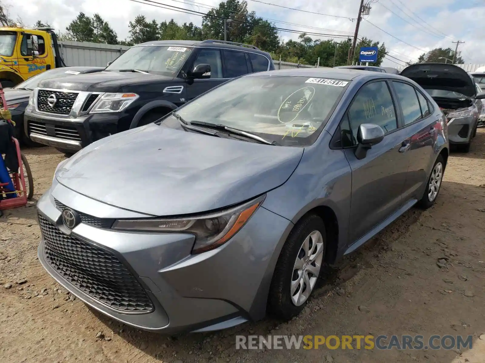 2 Photograph of a damaged car JTDEPRAE5LJ025586 TOYOTA COROLLA 2020