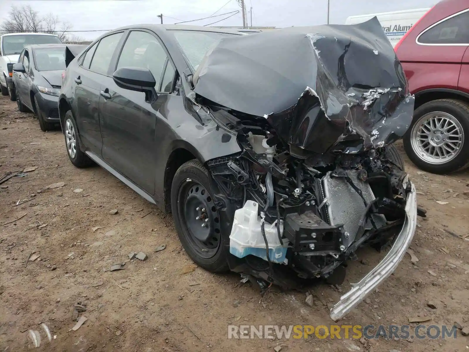 1 Photograph of a damaged car JTDEPRAE5LJ025913 TOYOTA COROLLA 2020