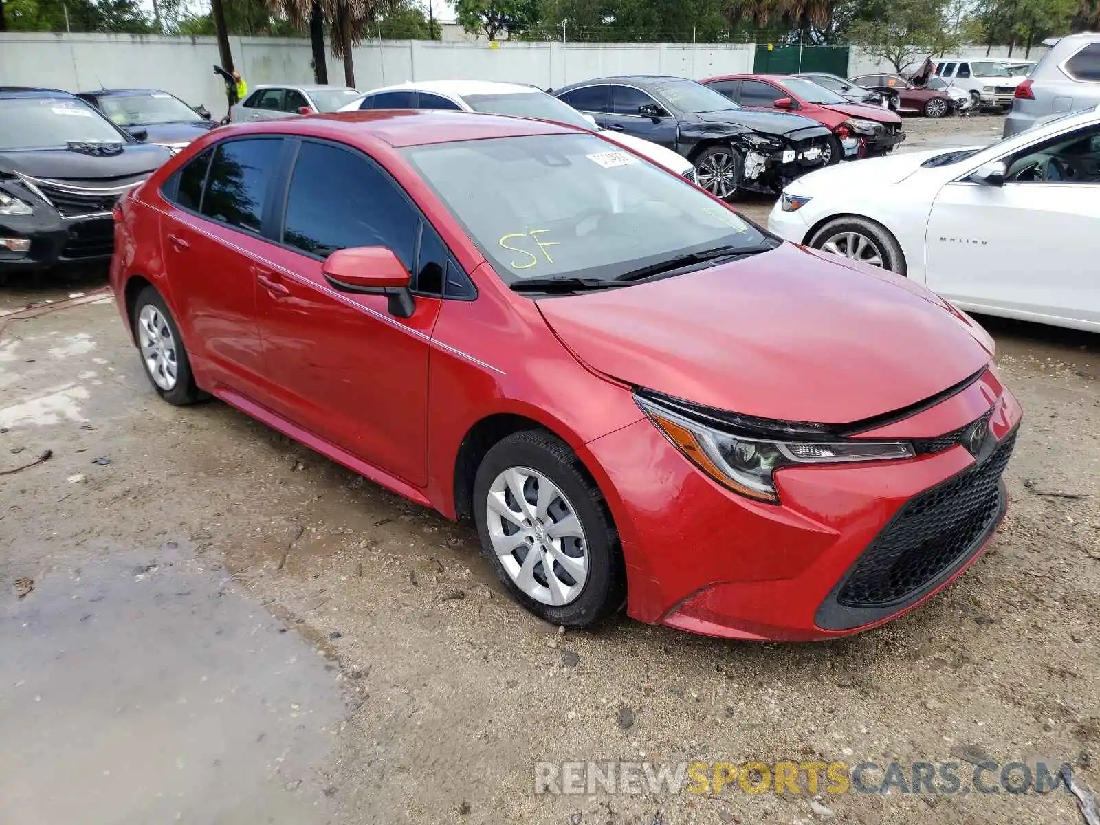 1 Photograph of a damaged car JTDEPRAE5LJ026012 TOYOTA COROLLA 2020