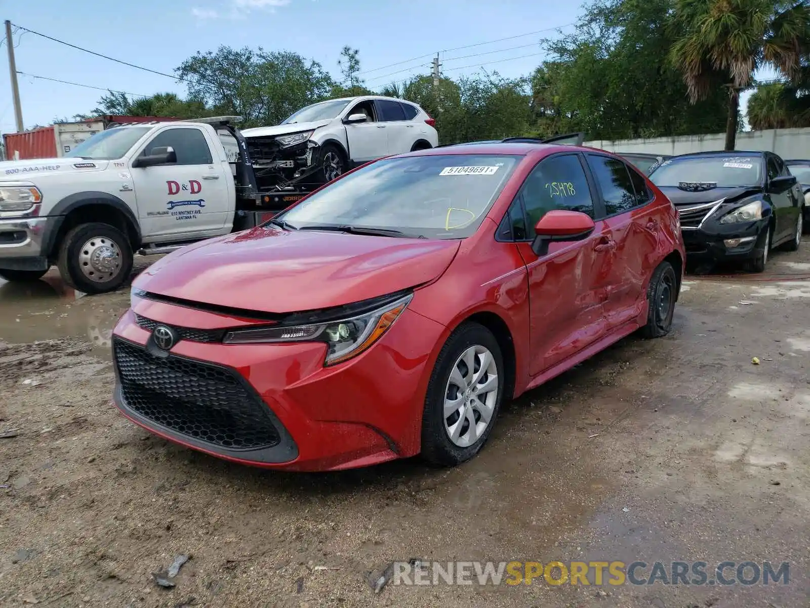 2 Photograph of a damaged car JTDEPRAE5LJ026012 TOYOTA COROLLA 2020