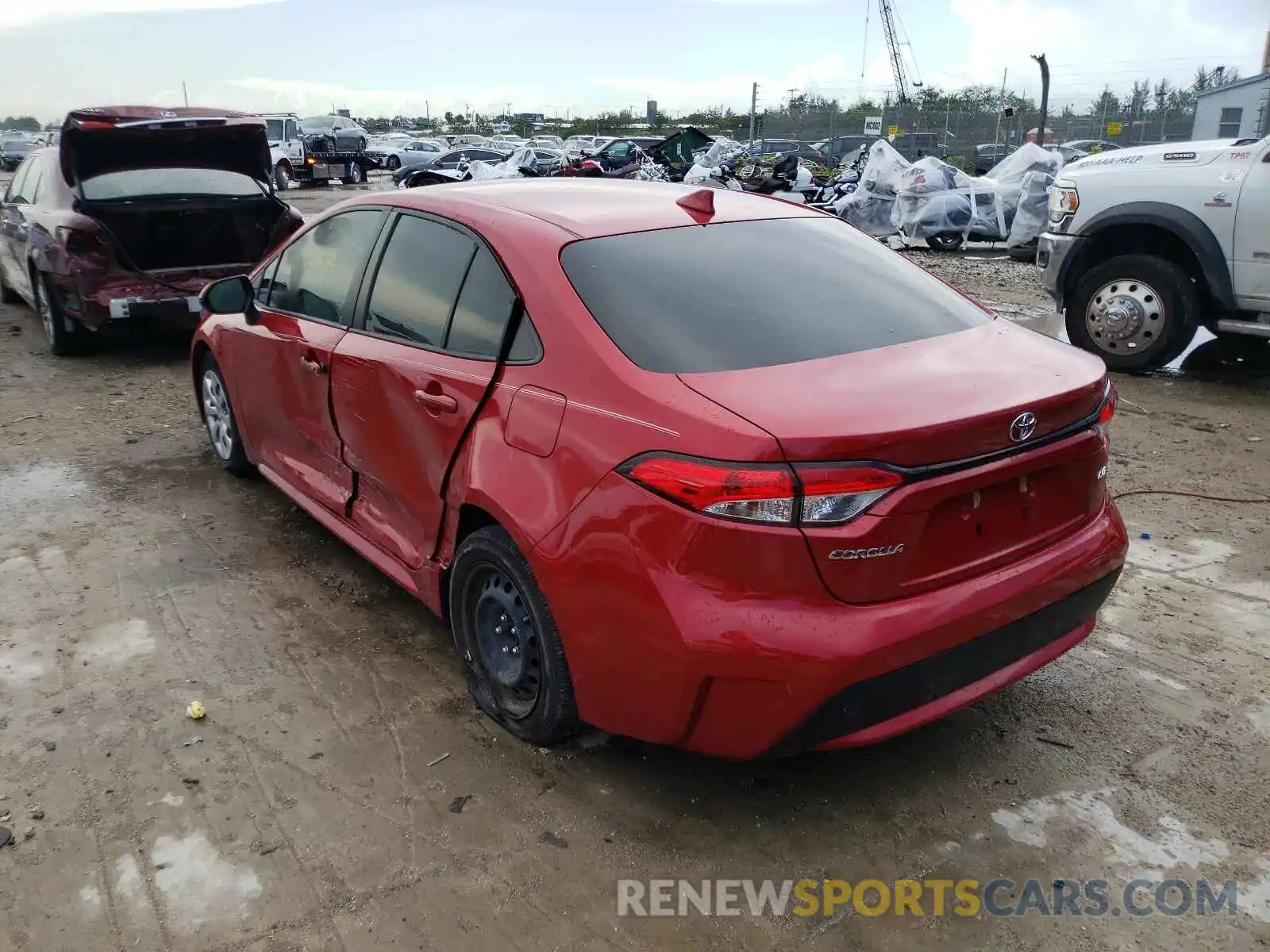 3 Photograph of a damaged car JTDEPRAE5LJ026012 TOYOTA COROLLA 2020