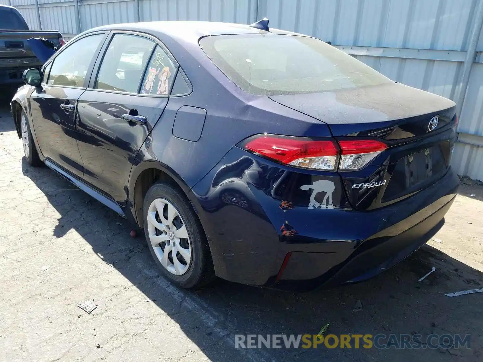 3 Photograph of a damaged car JTDEPRAE5LJ026592 TOYOTA COROLLA 2020