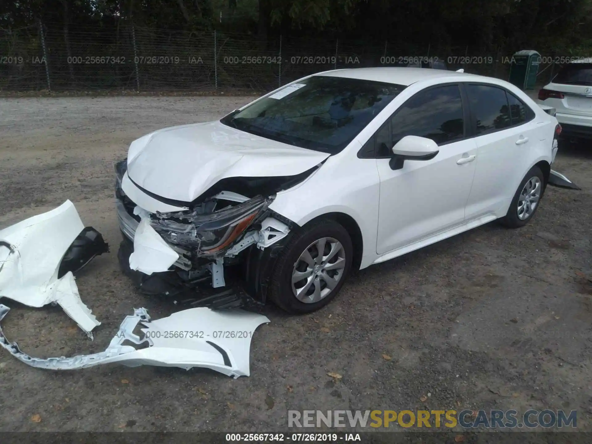 2 Photograph of a damaged car JTDEPRAE5LJ026706 TOYOTA COROLLA 2020