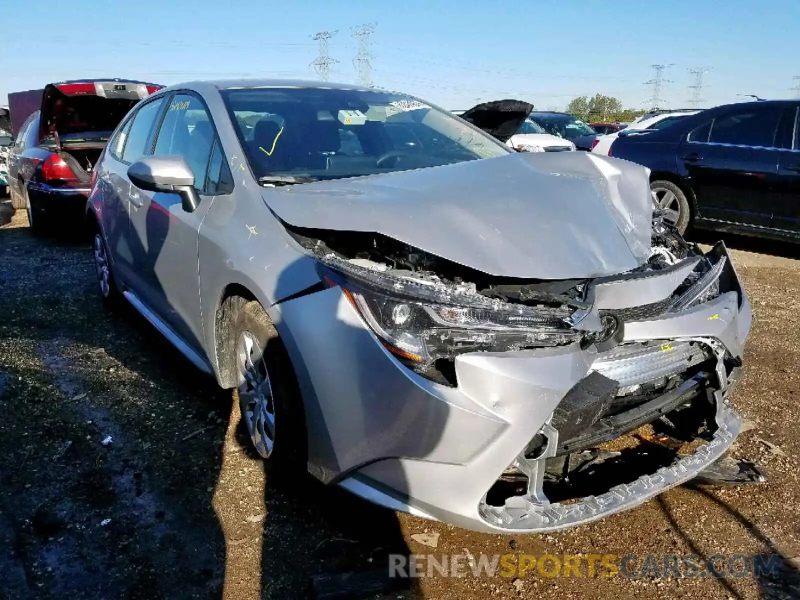 1 Photograph of a damaged car JTDEPRAE5LJ027032 TOYOTA COROLLA 2020