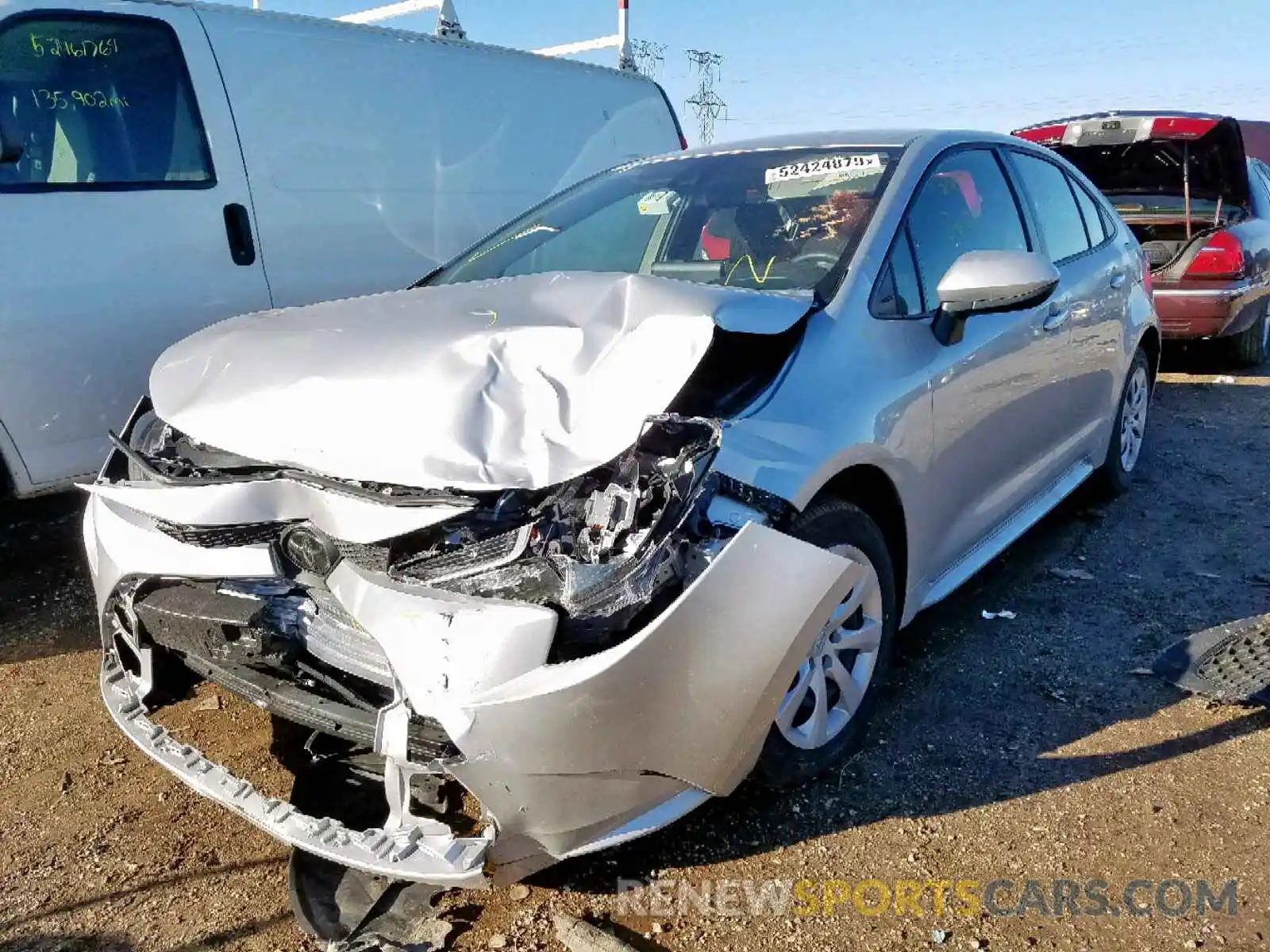 2 Photograph of a damaged car JTDEPRAE5LJ027032 TOYOTA COROLLA 2020