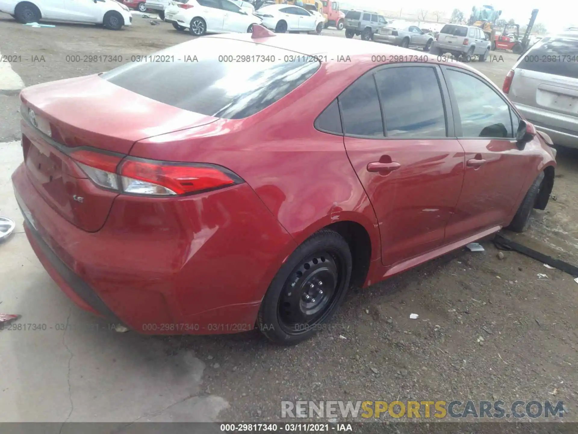 4 Photograph of a damaged car JTDEPRAE5LJ027130 TOYOTA COROLLA 2020