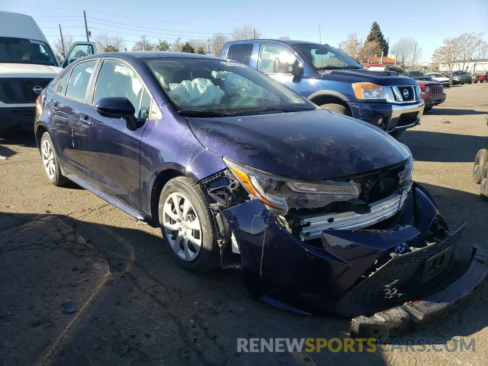 1 Photograph of a damaged car JTDEPRAE5LJ027287 TOYOTA COROLLA 2020