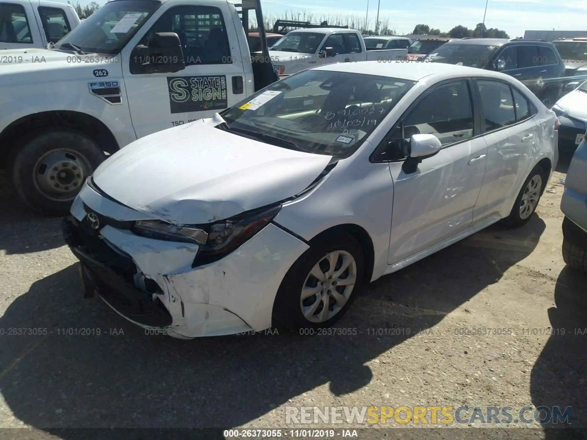 2 Photograph of a damaged car JTDEPRAE5LJ027368 TOYOTA COROLLA 2020