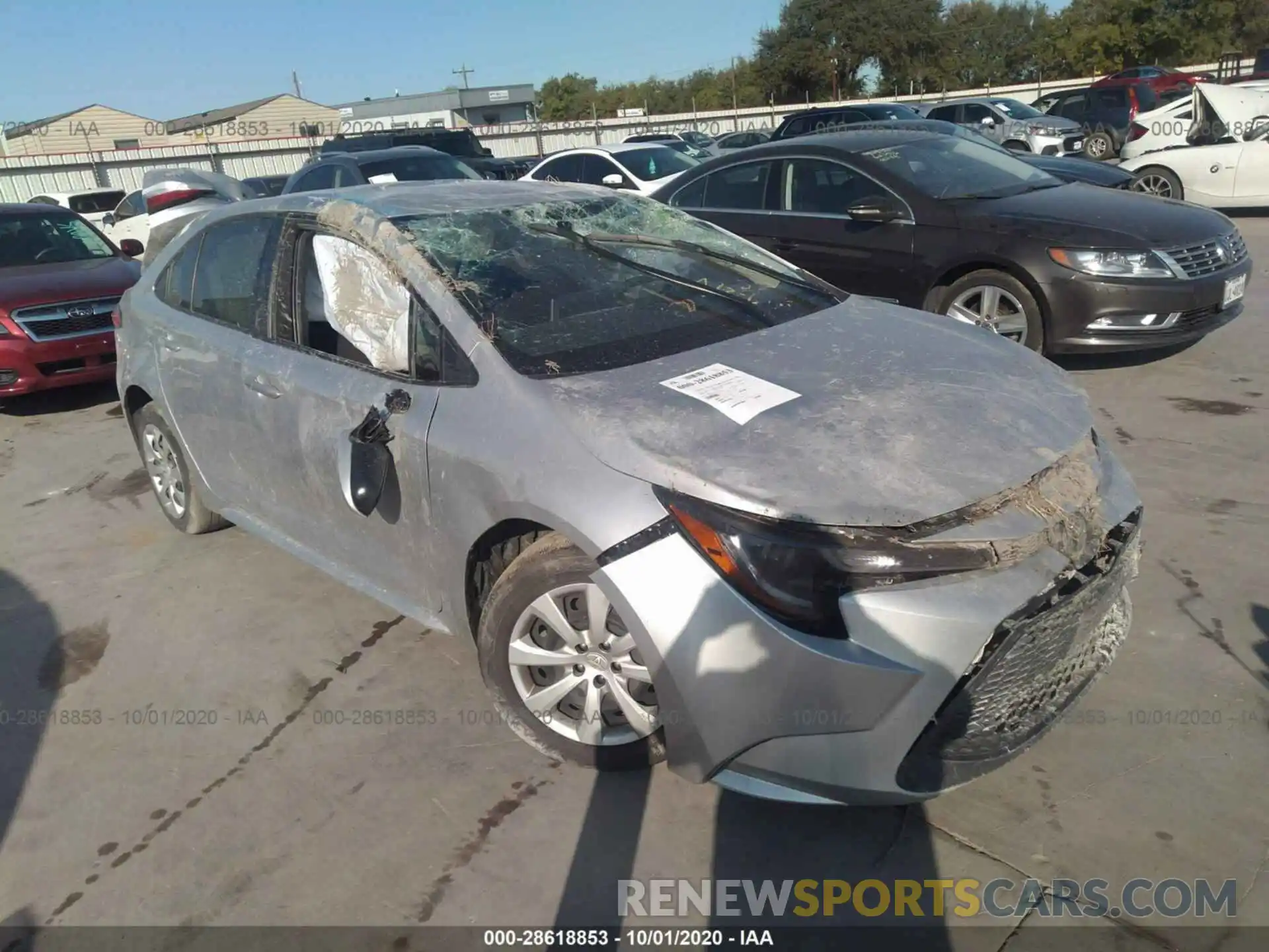 1 Photograph of a damaged car JTDEPRAE5LJ027631 TOYOTA COROLLA 2020