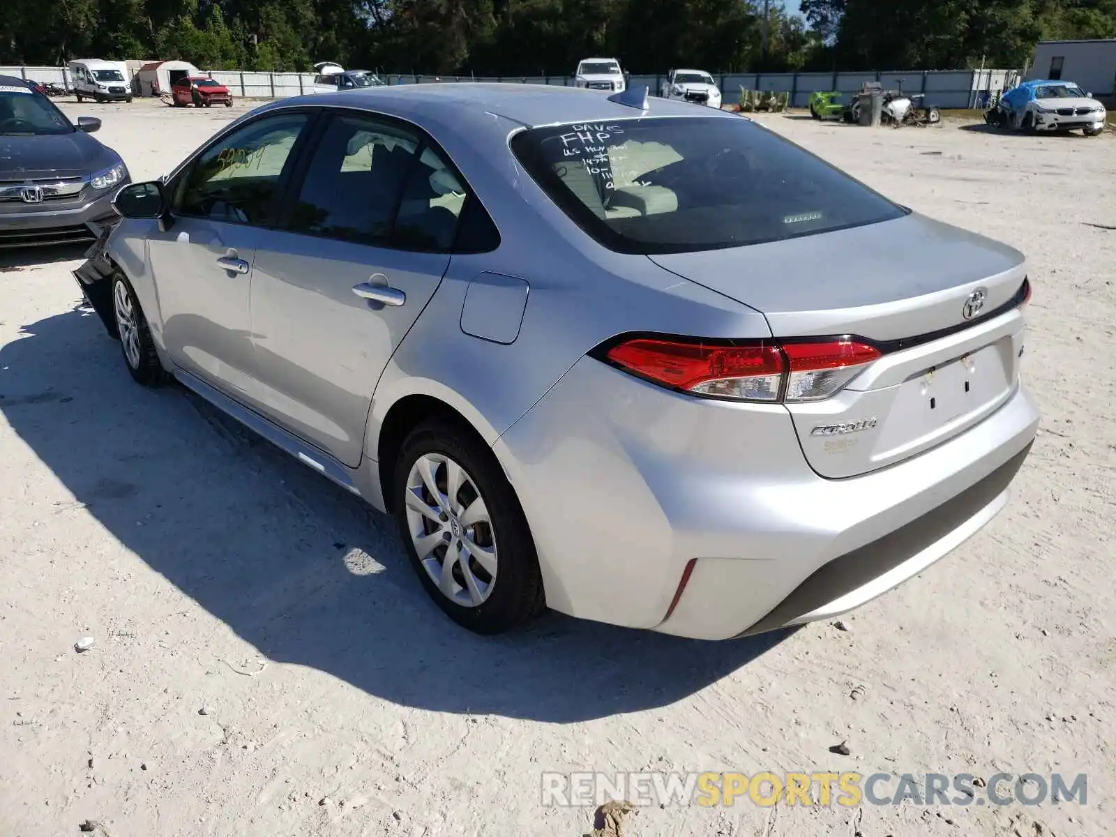 3 Photograph of a damaged car JTDEPRAE5LJ029377 TOYOTA COROLLA 2020