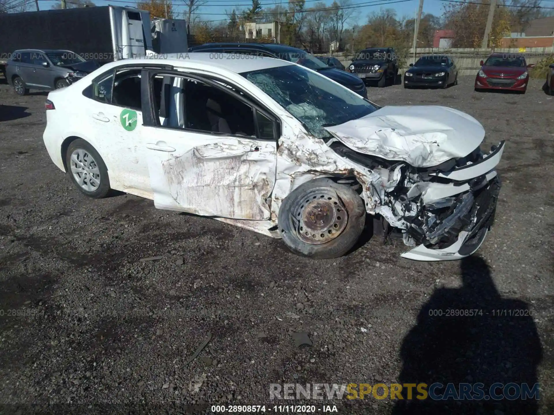 1 Photograph of a damaged car JTDEPRAE5LJ030397 TOYOTA COROLLA 2020