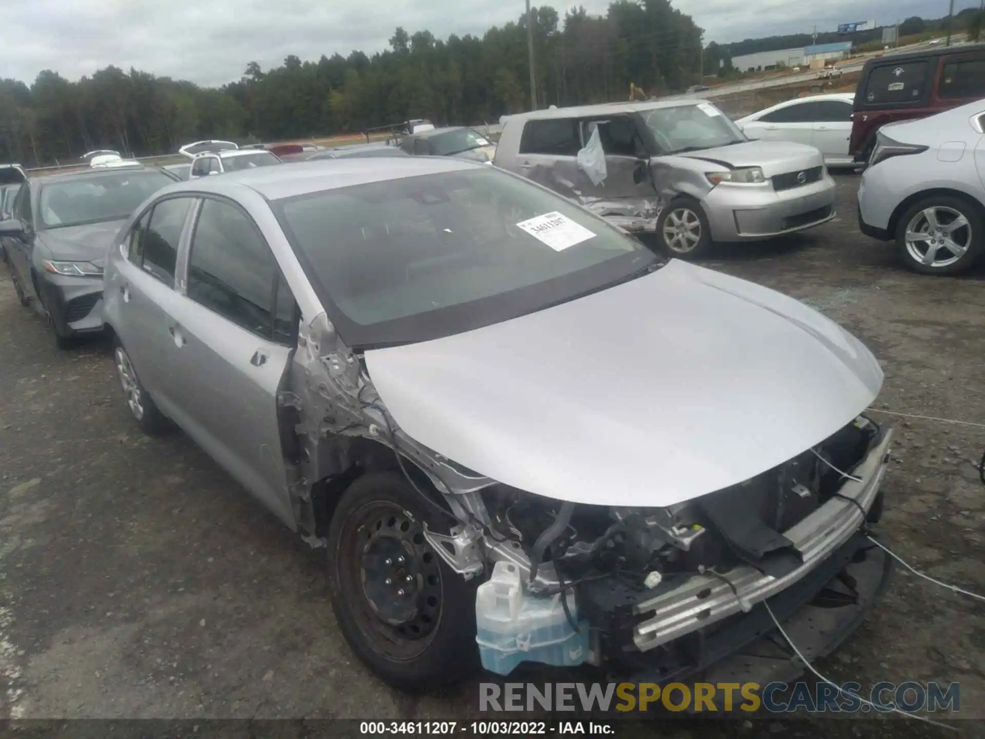 1 Photograph of a damaged car JTDEPRAE5LJ031064 TOYOTA COROLLA 2020