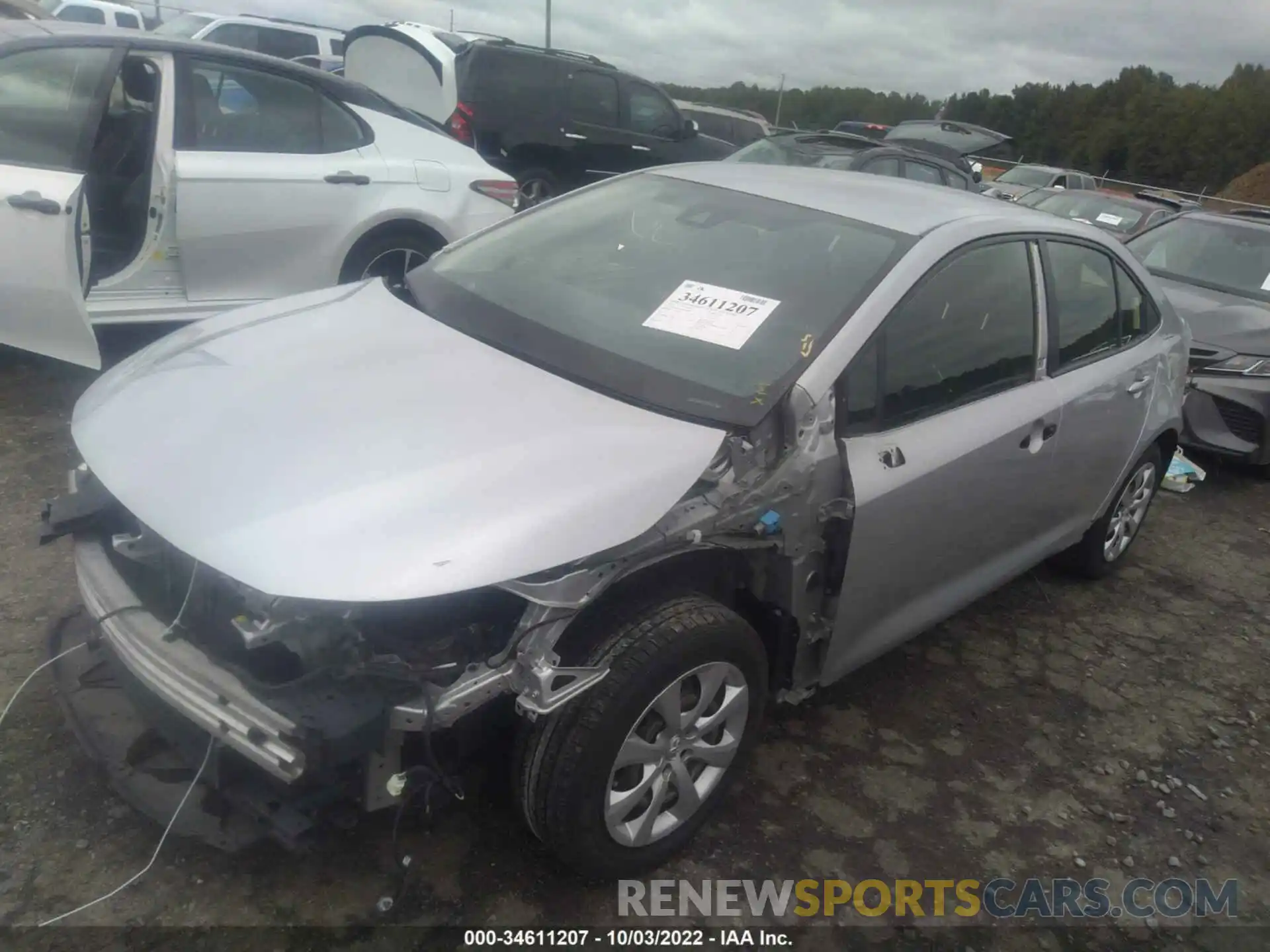 2 Photograph of a damaged car JTDEPRAE5LJ031064 TOYOTA COROLLA 2020