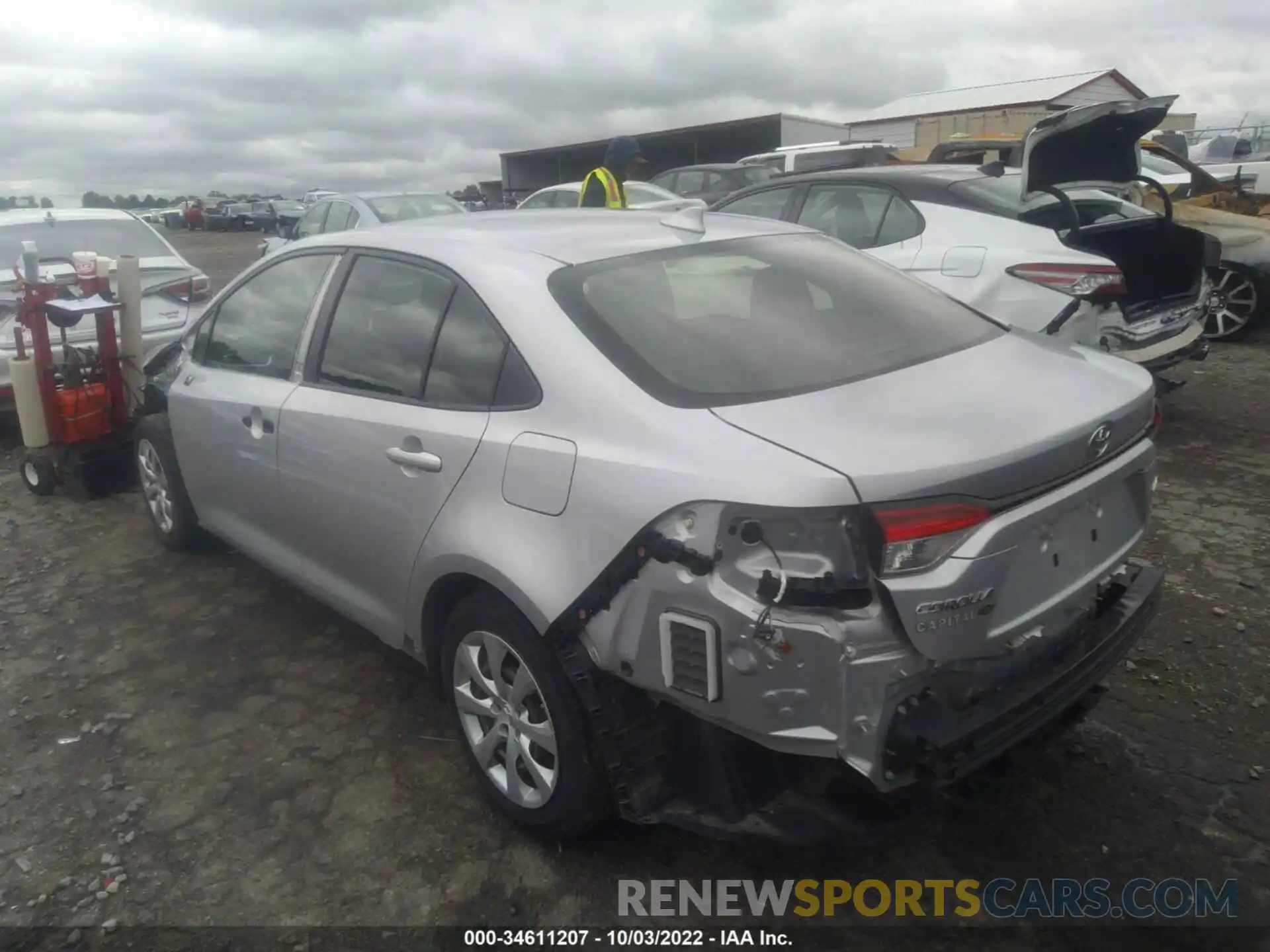 3 Photograph of a damaged car JTDEPRAE5LJ031064 TOYOTA COROLLA 2020