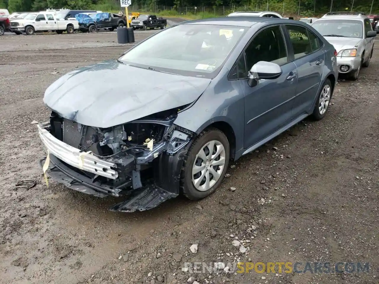 2 Photograph of a damaged car JTDEPRAE5LJ031579 TOYOTA COROLLA 2020