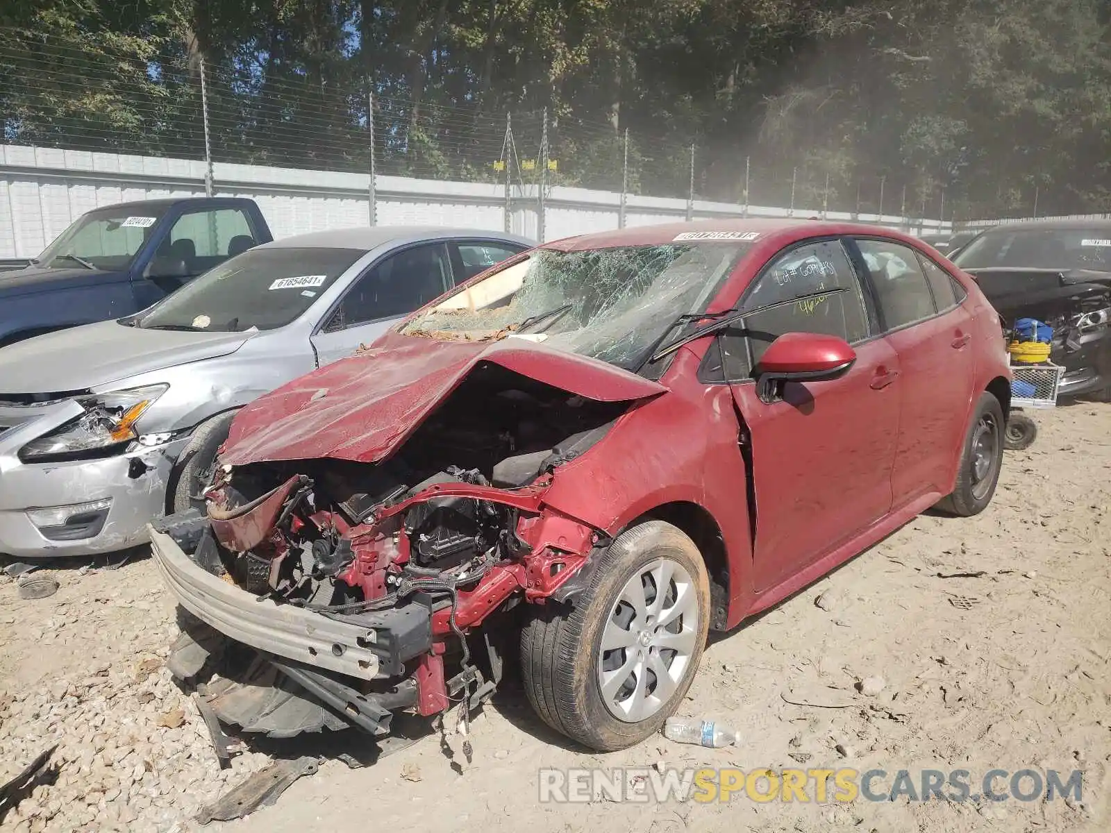 2 Photograph of a damaged car JTDEPRAE5LJ031890 TOYOTA COROLLA 2020