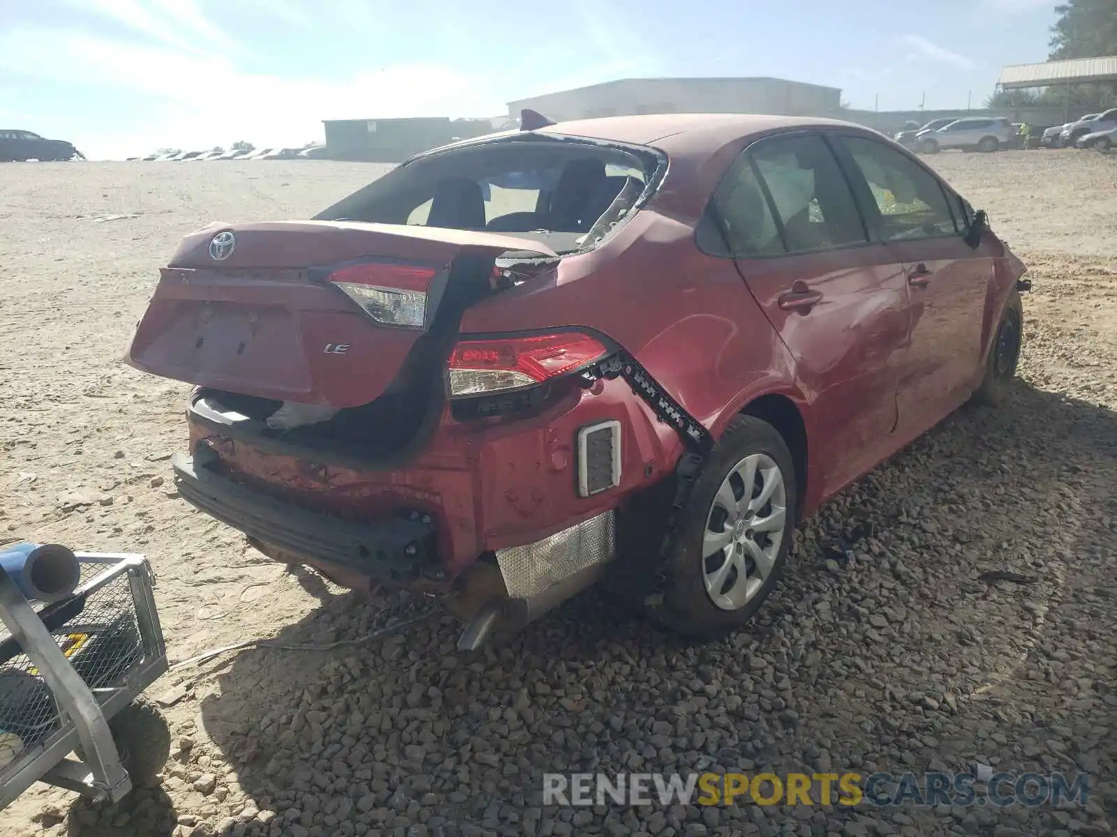 4 Photograph of a damaged car JTDEPRAE5LJ031890 TOYOTA COROLLA 2020