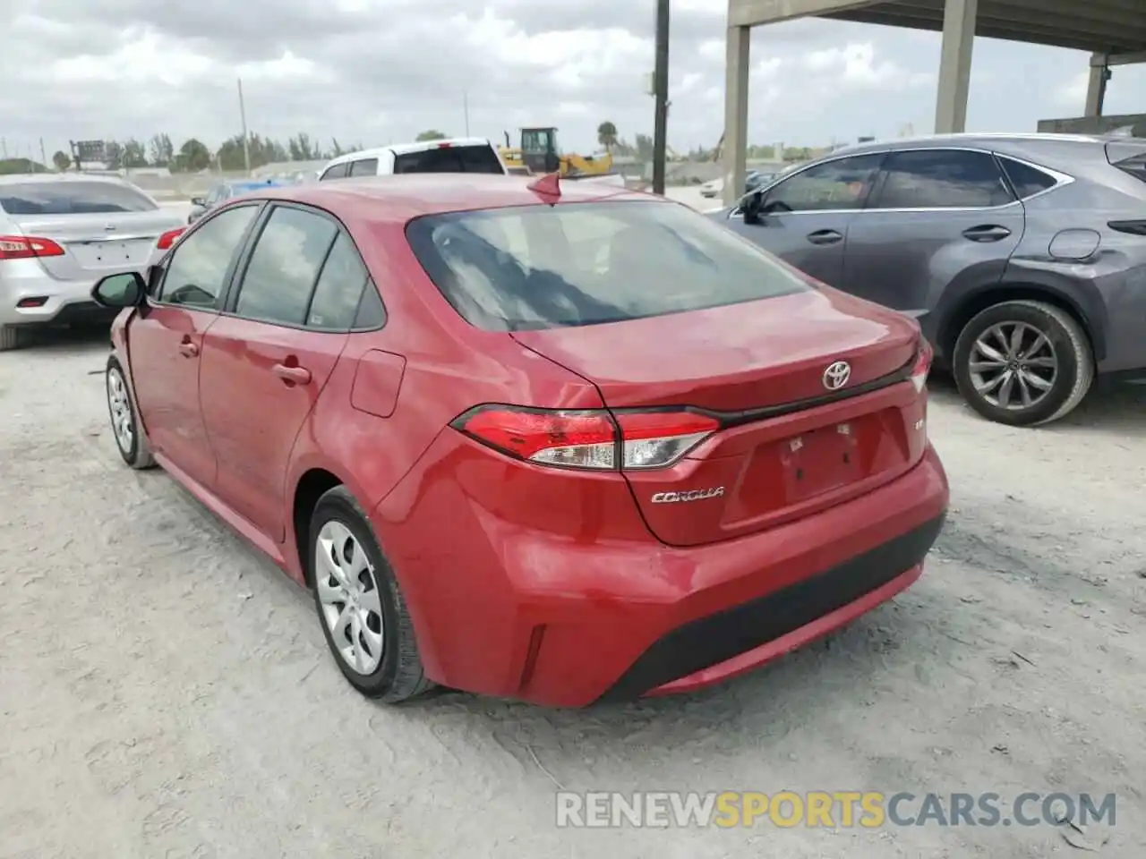 3 Photograph of a damaged car JTDEPRAE5LJ033722 TOYOTA COROLLA 2020