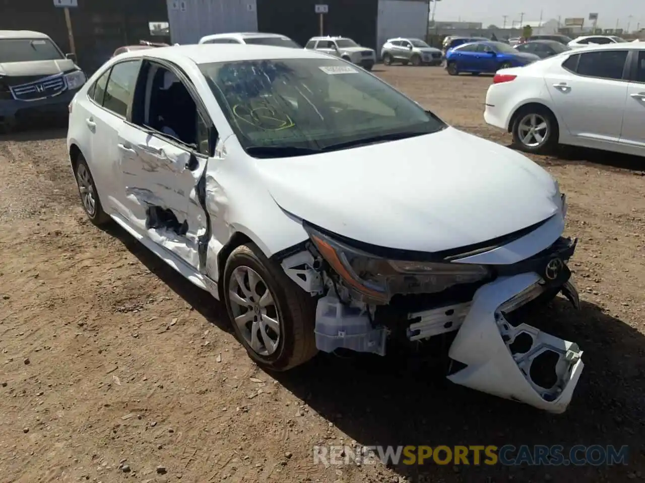 1 Photograph of a damaged car JTDEPRAE5LJ034806 TOYOTA COROLLA 2020