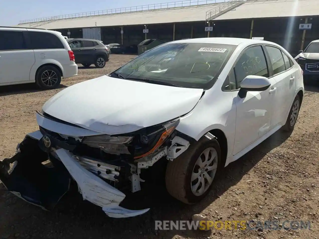 2 Photograph of a damaged car JTDEPRAE5LJ034806 TOYOTA COROLLA 2020